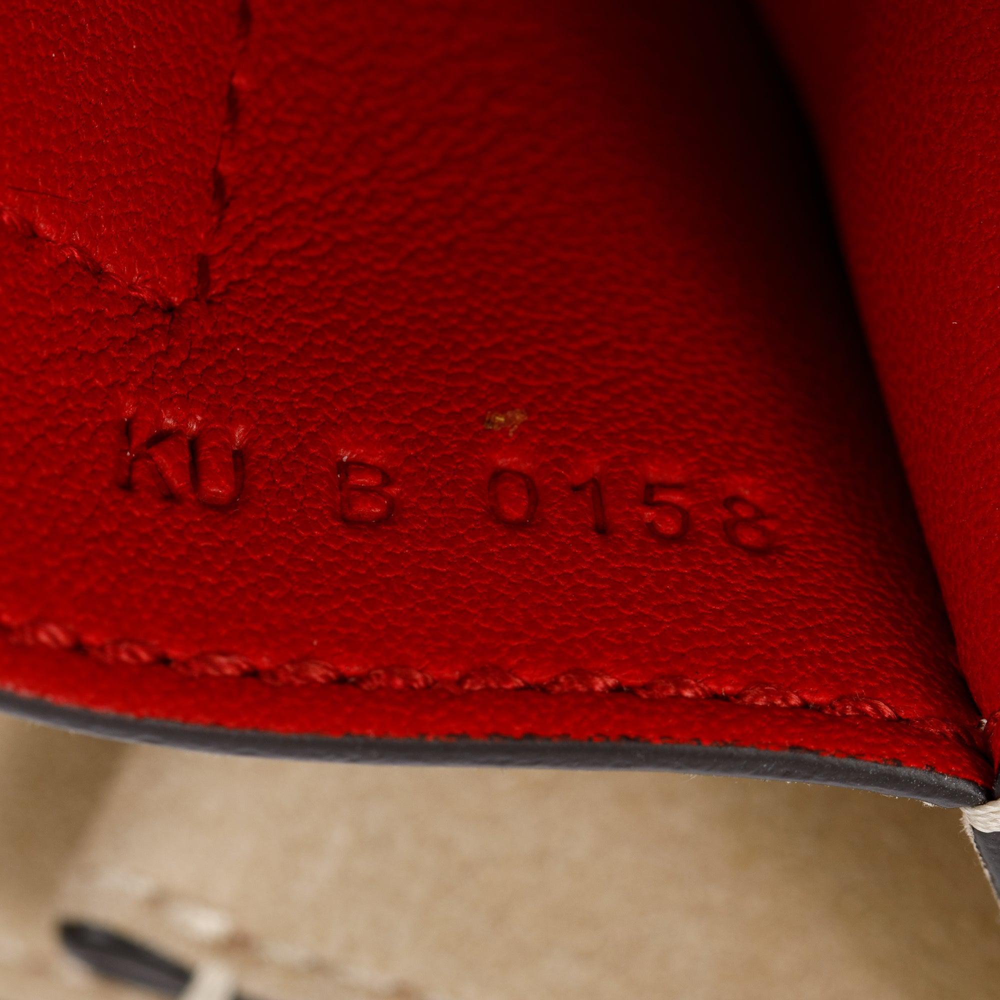 Givenchy Red Calfskin Leather Small GV3 Crossbody Bag w/ Strap