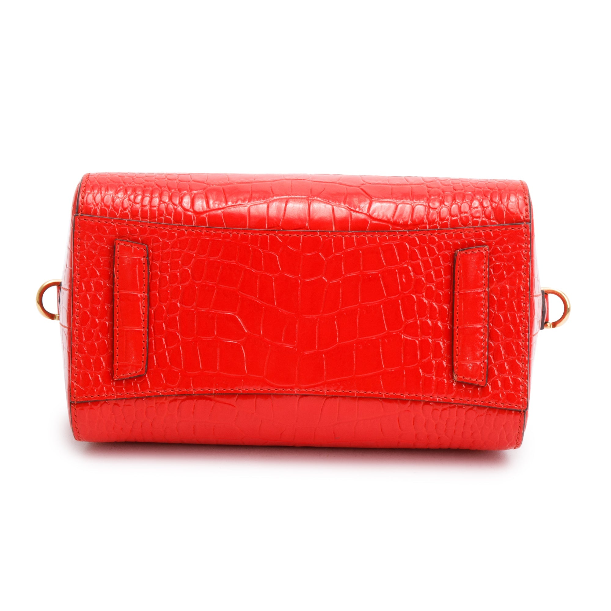 Givenchy Red Croc Embossed Leather Mini Antigona Bag w/ Strap