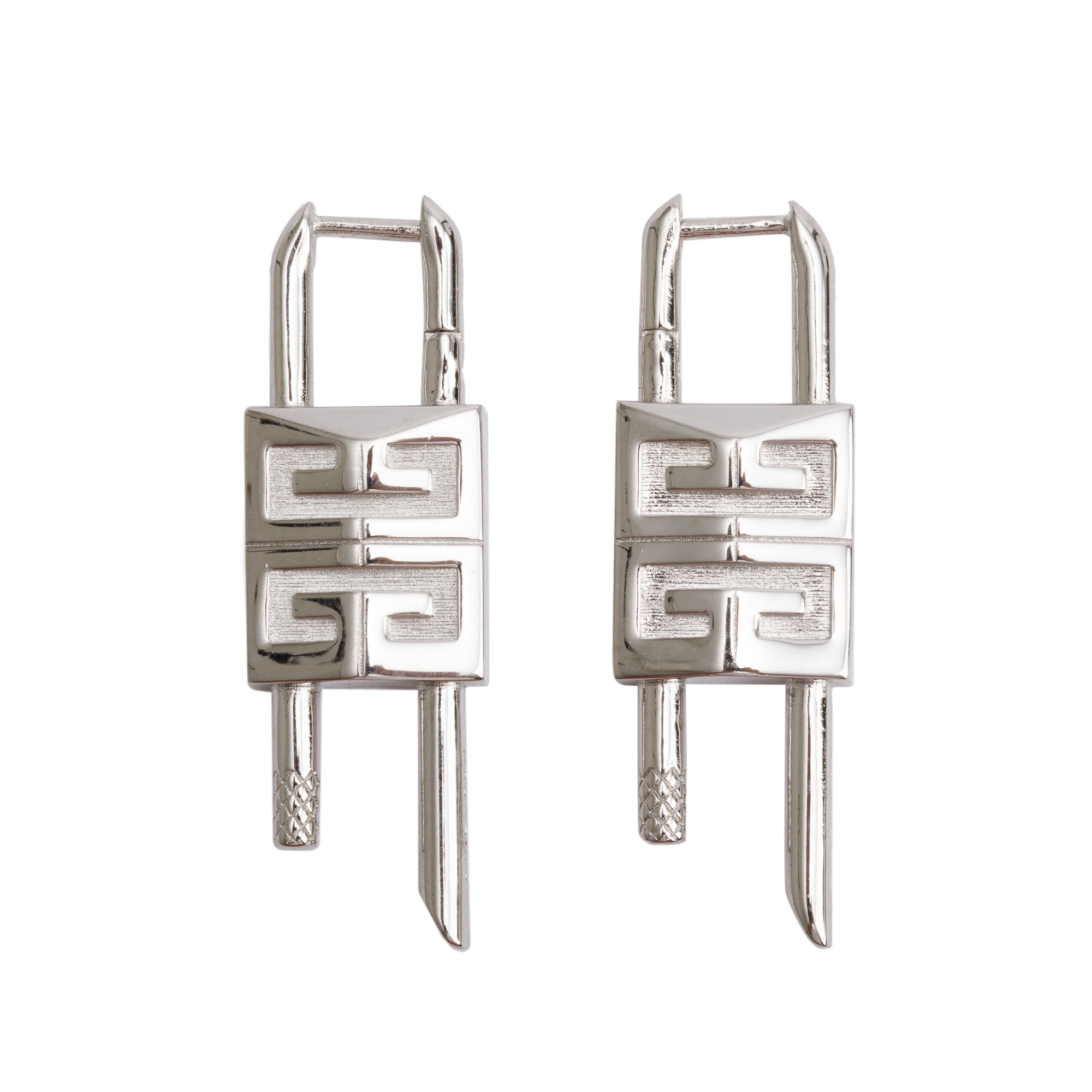 Givenchy Silver-Plated Lock Earrings – OLIVER'S