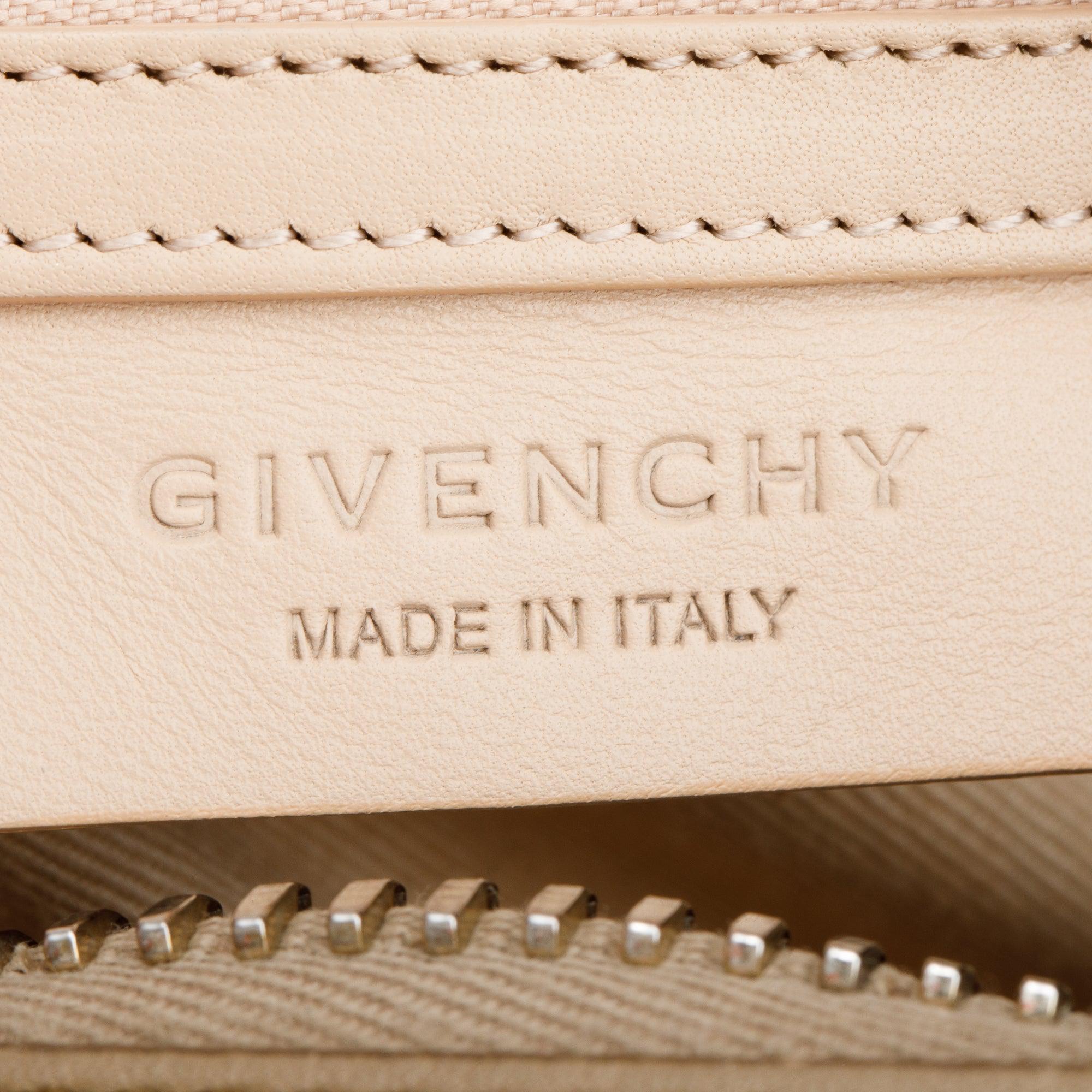 Givenchy Taupe/Black Colorblock Leather Lucrezia Top Handle Bag w/ Strap