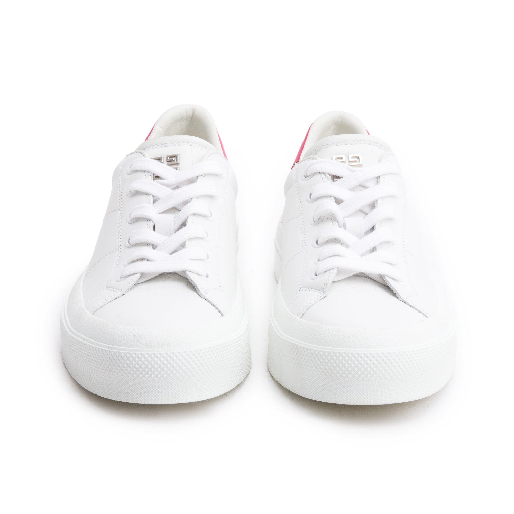 Givenchy White Calfskin Leather Town City Court Lace-Up Sneakers, Size 39