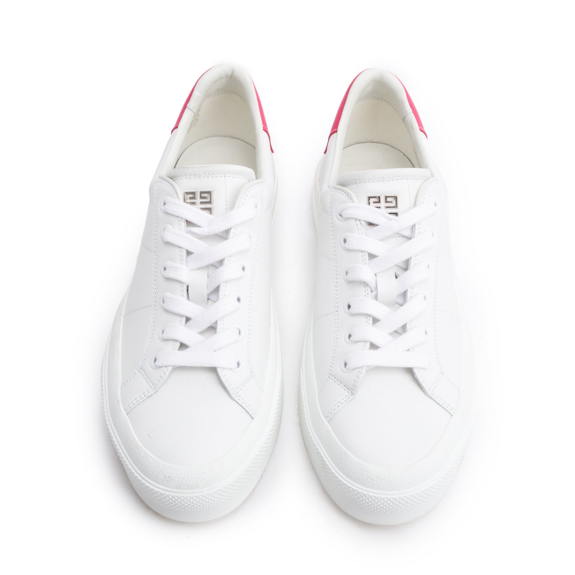 Givenchy White Calfskin Leather Town City Court Lace-Up Sneakers, Size 39