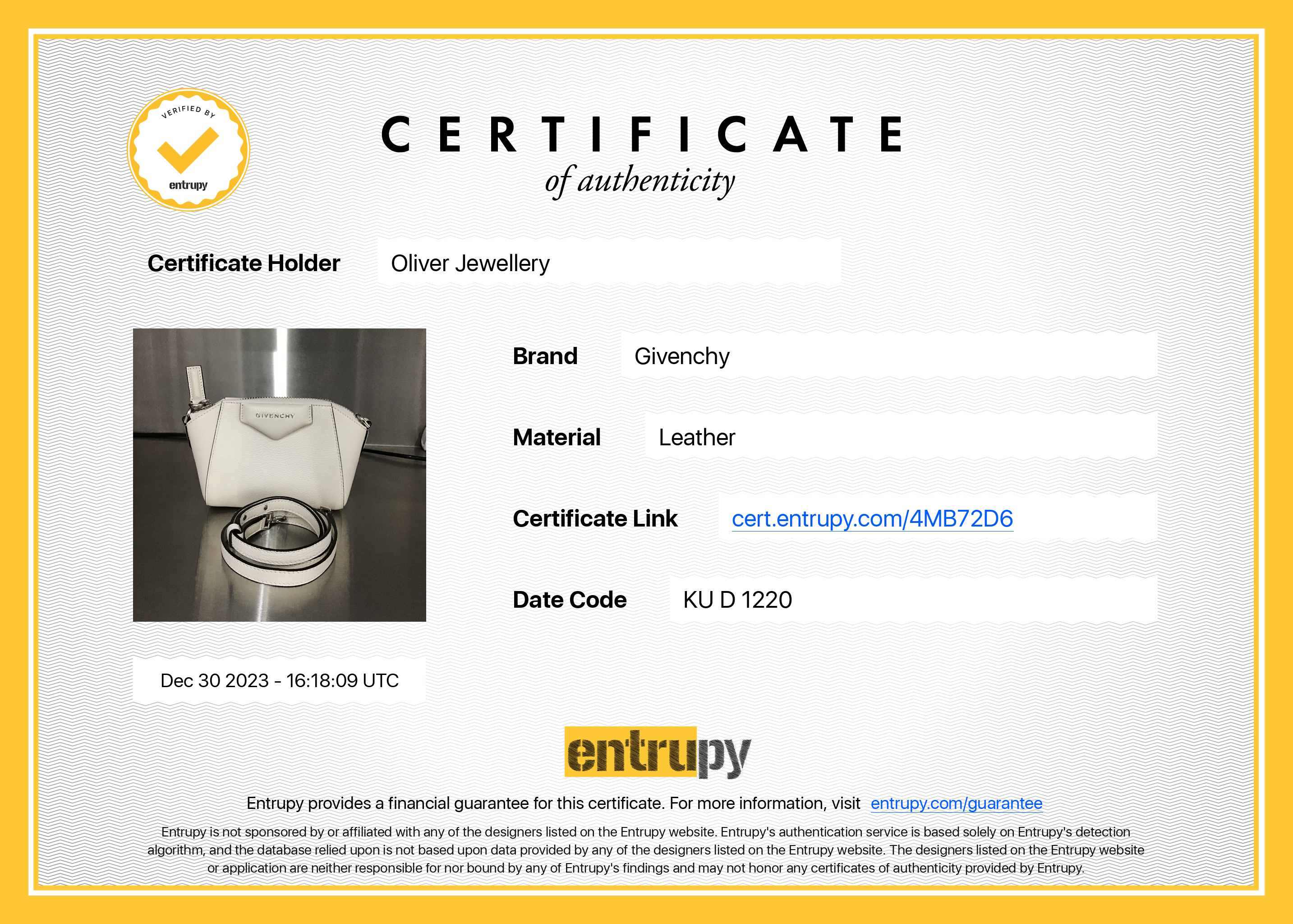 Givenchy White Sugar Goatskin Leather Nano Antigona Crossbody Bag