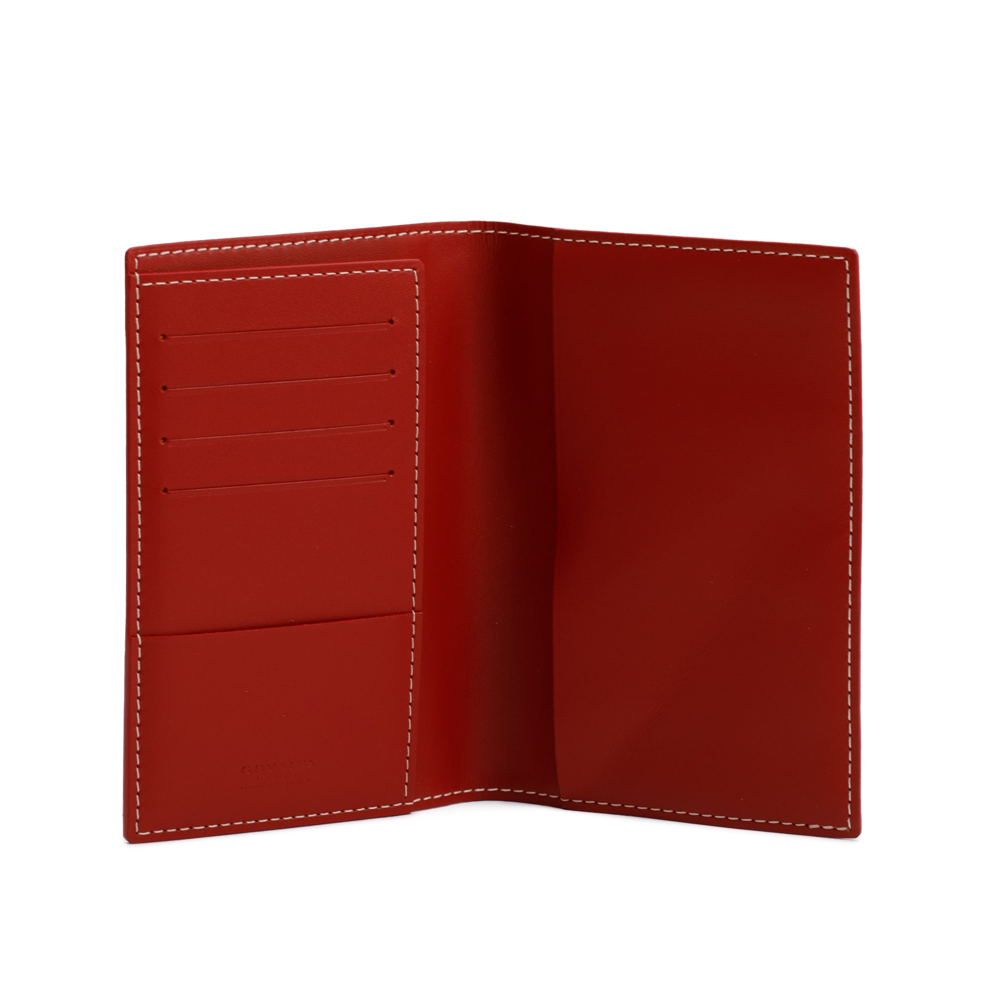 Goyard 2020 Red Monogram Coated Canvas Grenelle Passport Cover w/ Box & Receipt