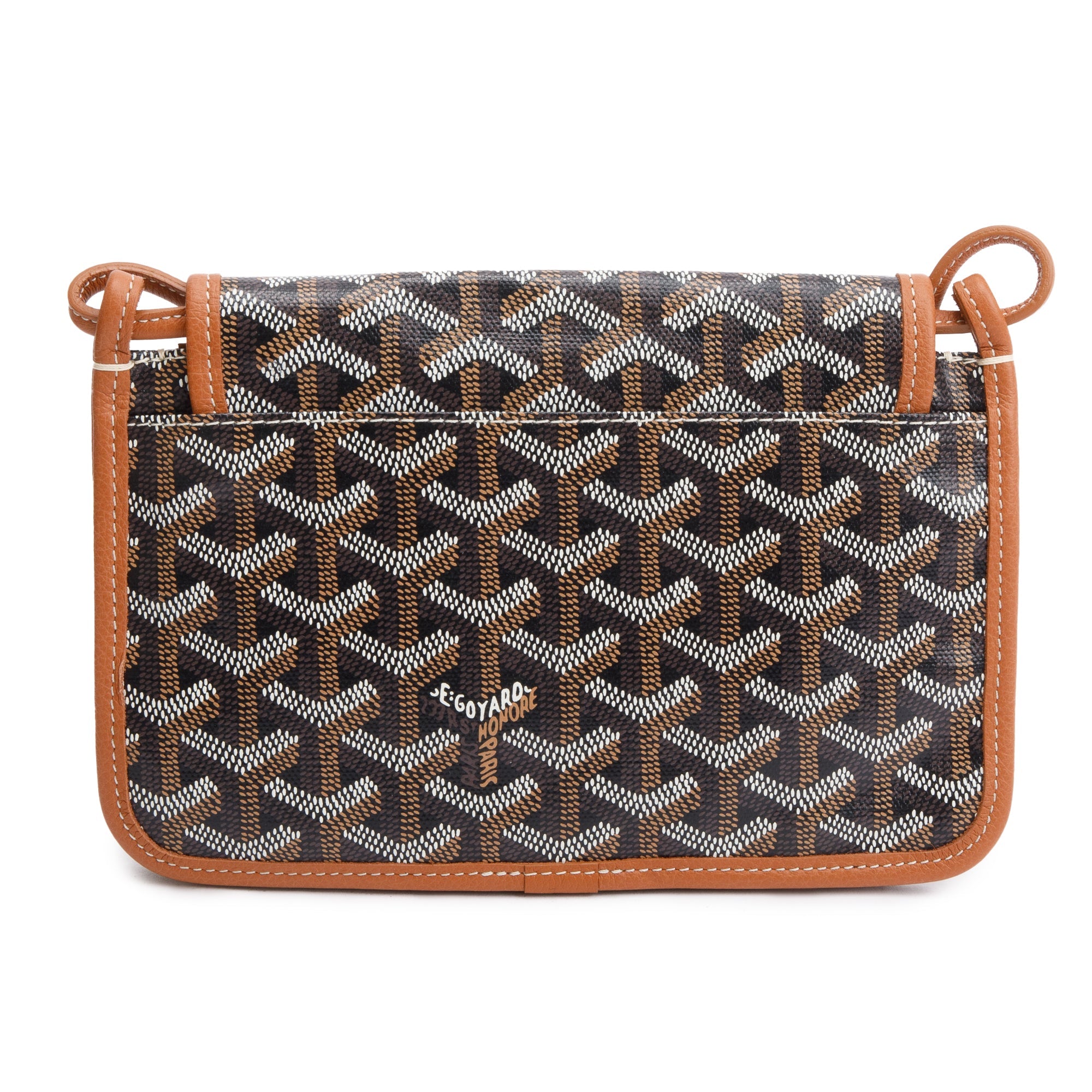 Goyard 2021 Black Gold Monogram Canvas Plumet Crossbody Bag