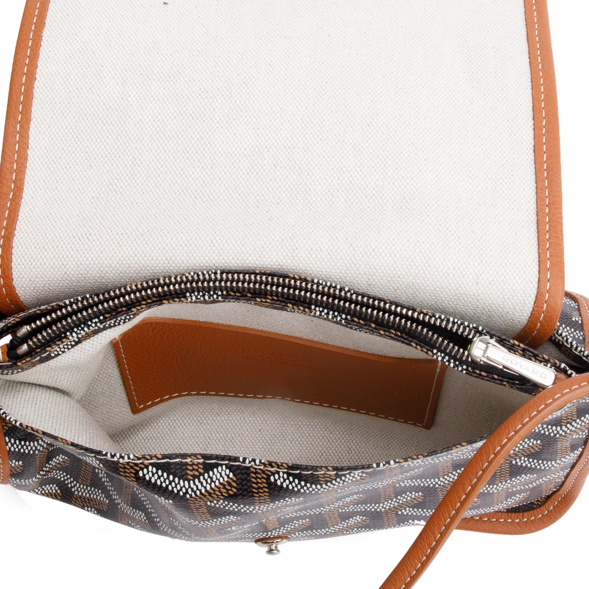 Goyard 2021 Black Gold Monogram Canvas Plumet Crossbody Bag