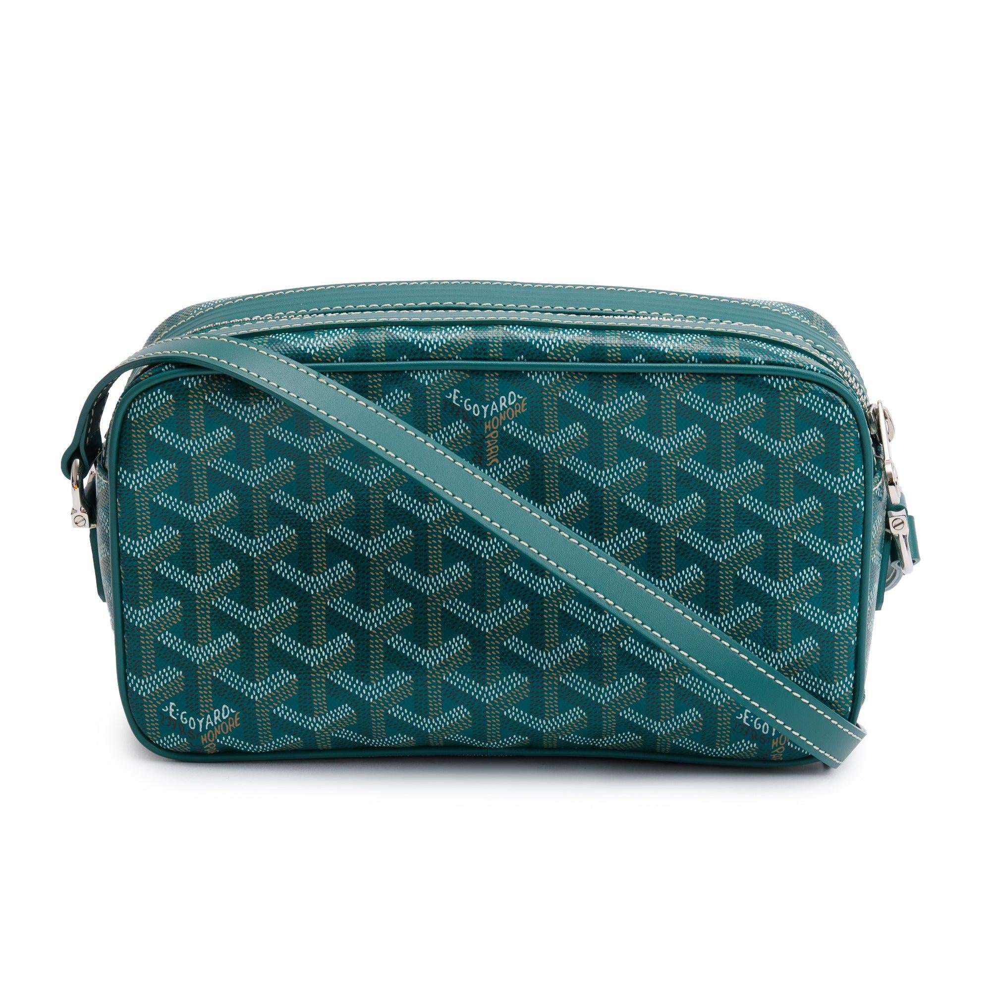 Goyard 2021 Green Leather & Monogram Canvas Sac Cap Vert Crossbody Bag