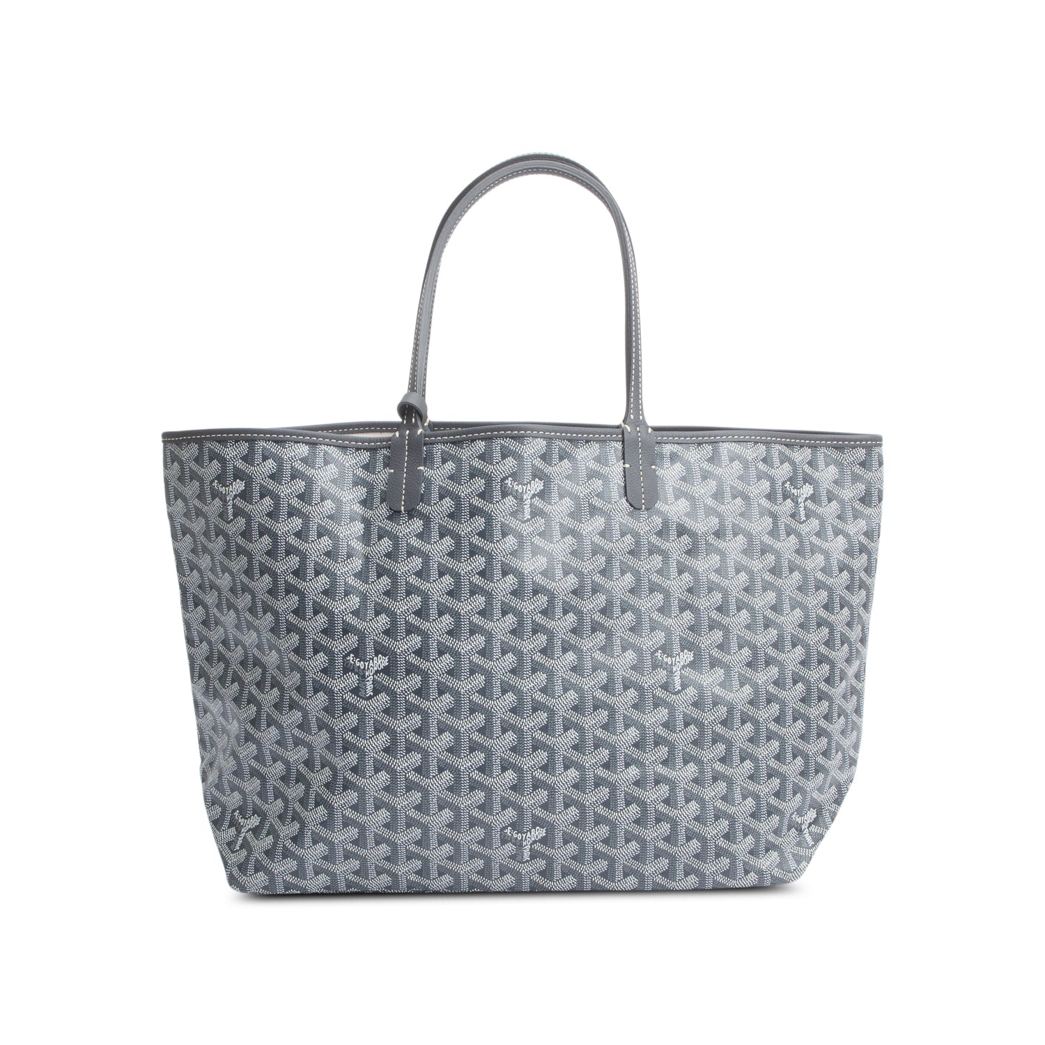 Goyard 2021 Grey Monogram Canvas Saint Louis Tote PM w/ Pouch