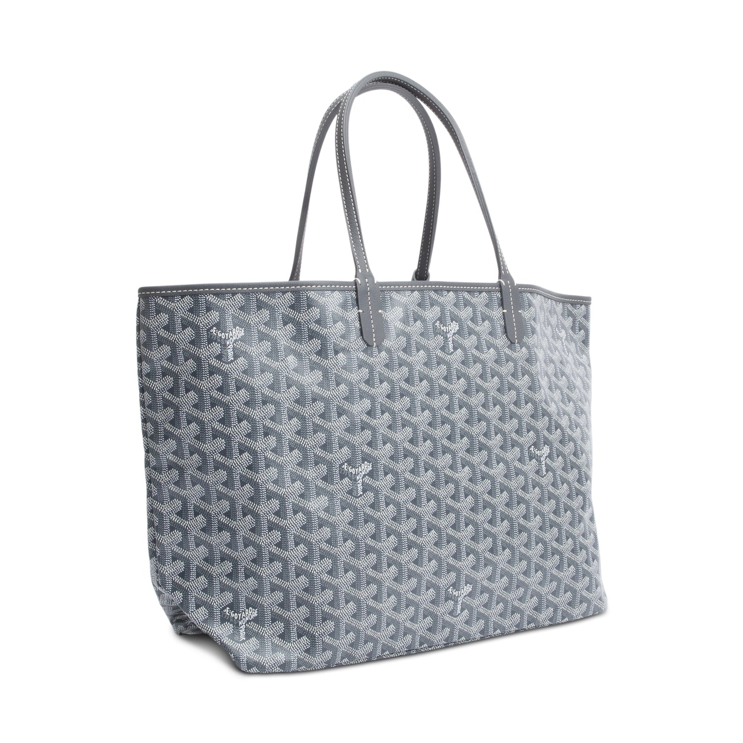 Goyard 2021 Grey Monogram Canvas Saint Louis Tote PM w/ Pouch