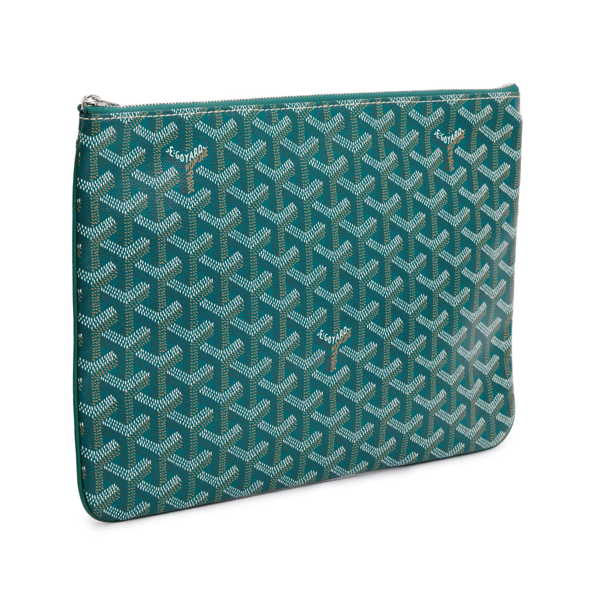 Goyard 2022 Green Goyardine Canvas Sanat Pochette MM