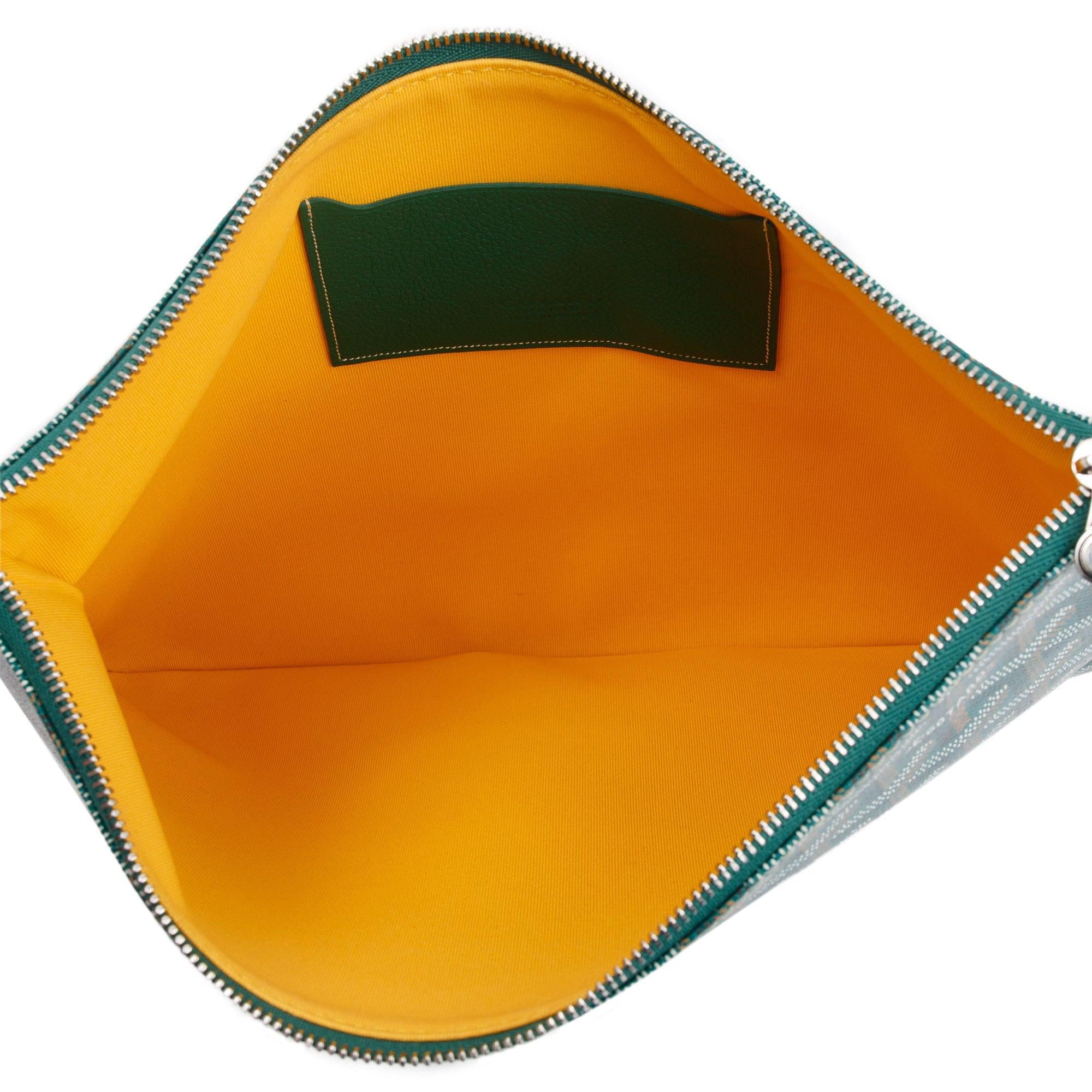 Goyard 2022 Green Goyardine Canvas Sanat Pochette MM