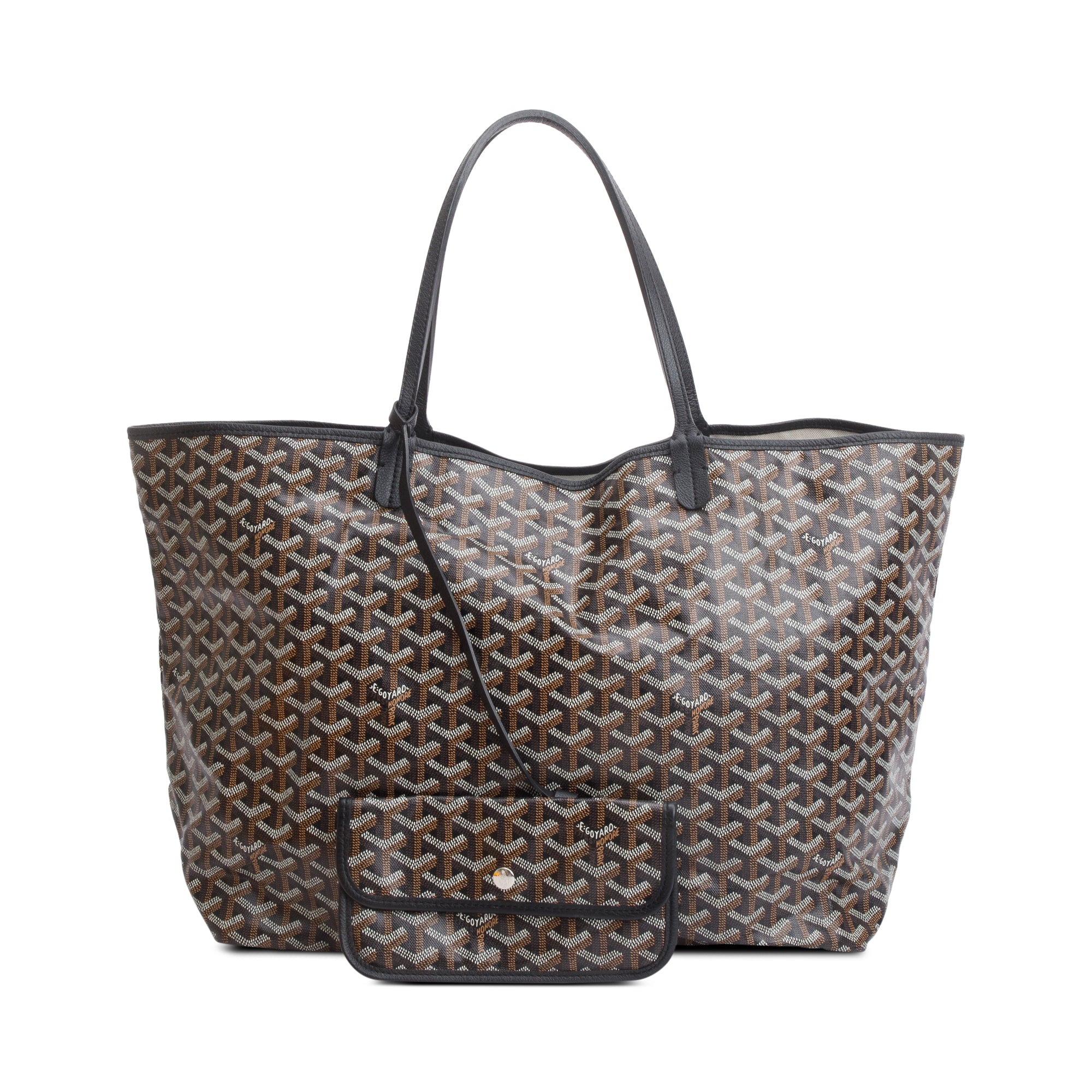 Goyard 2023 Black Monogram Canvas Saint Louis Tote GM w/ Pouch