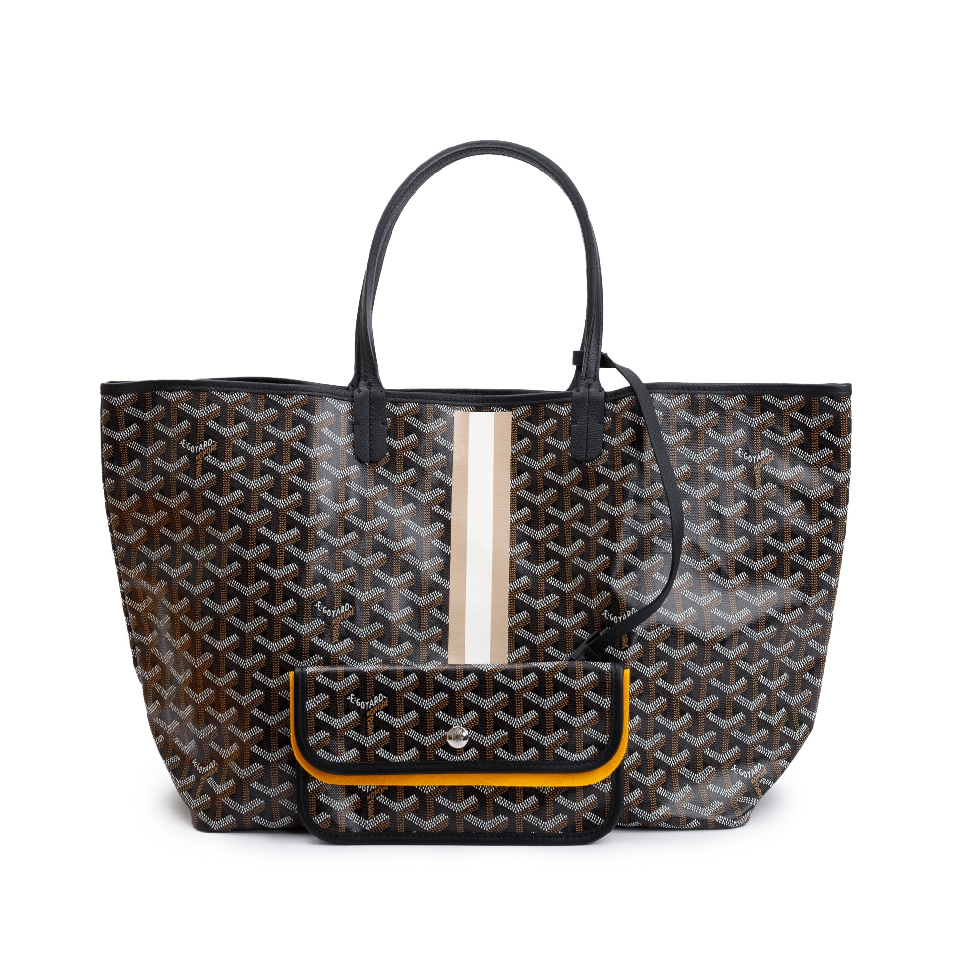 Goyard 2023 Black Monogram Canvas Saint Louis Tote PM w/ Pouch