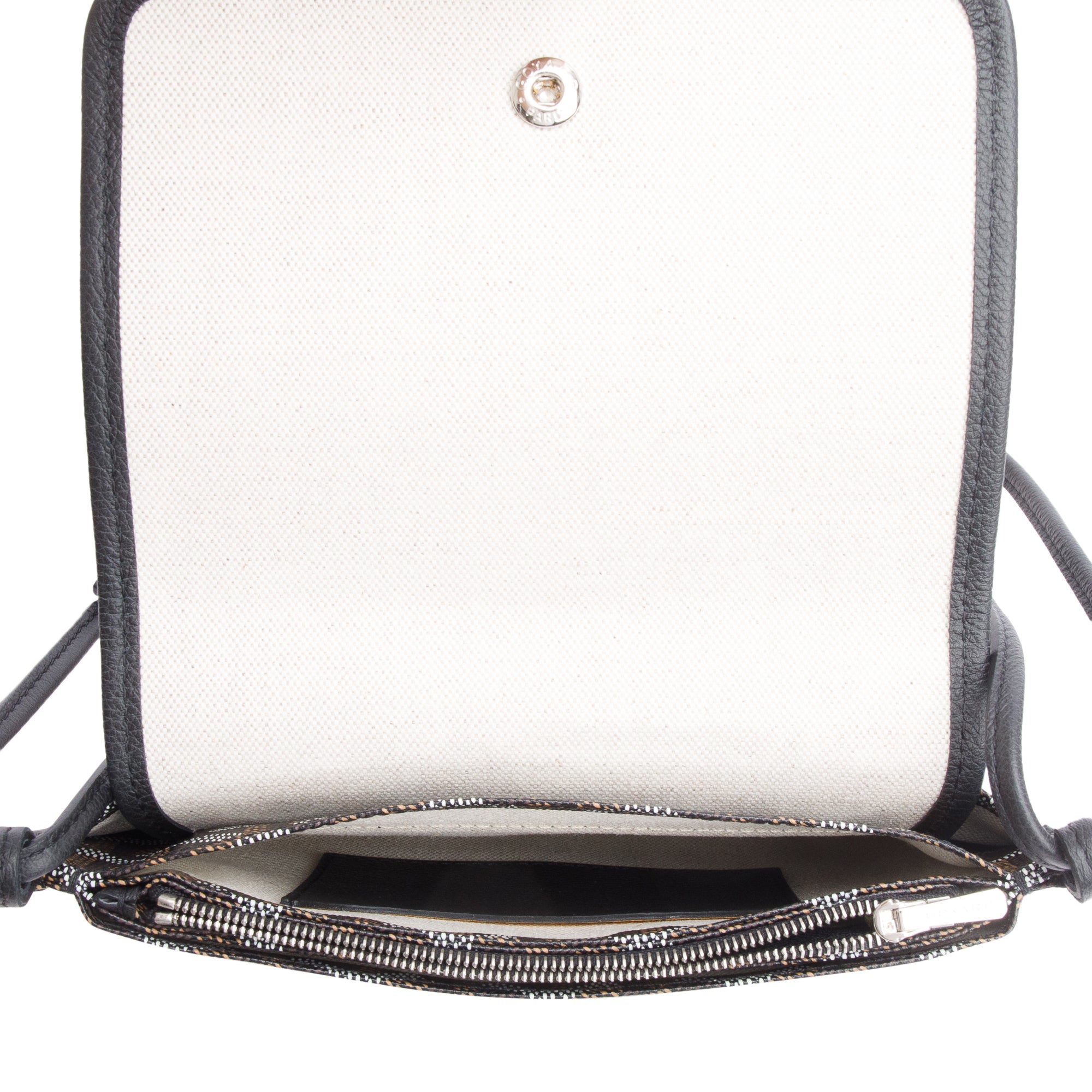 Goyard 2023 Black Monogram Coated Canvas Plumet Crossbody Bag