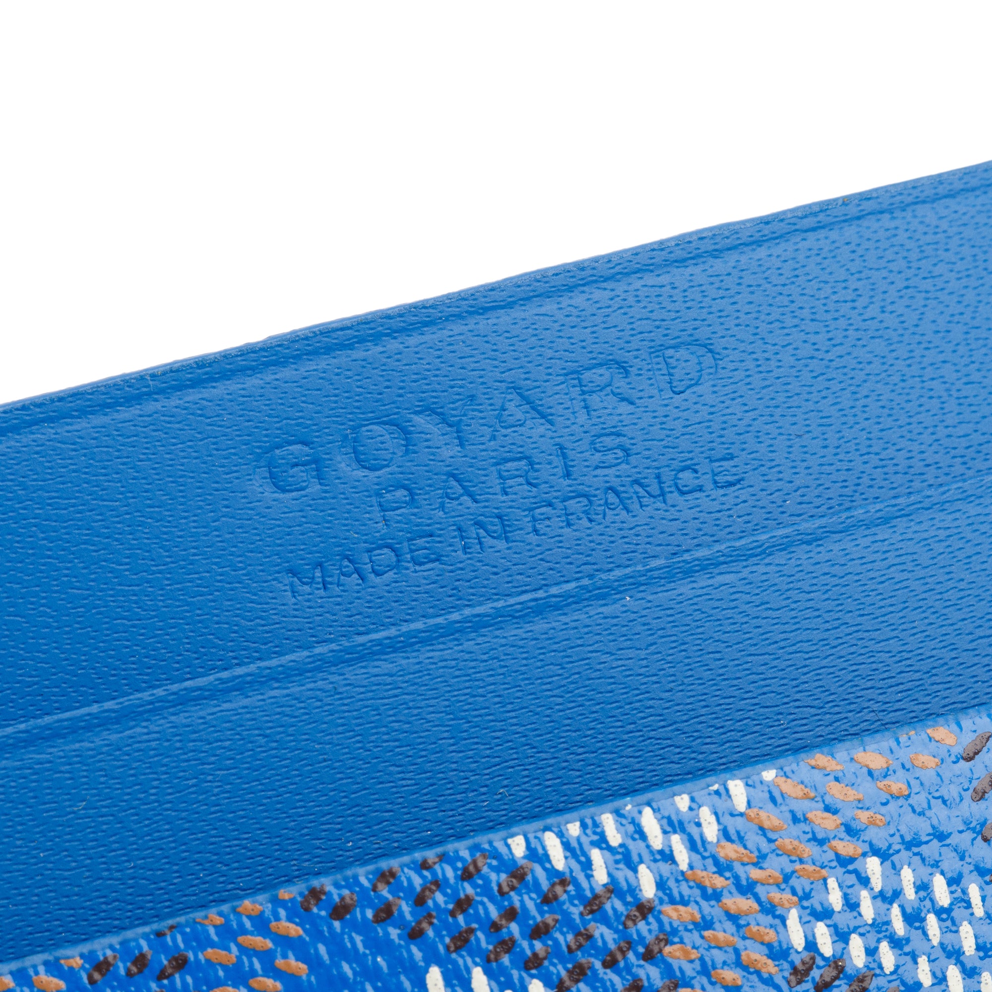 Goyard 2023 Blue Leather & Coated Canvas Saint Sulpice Card Holder w/ Box