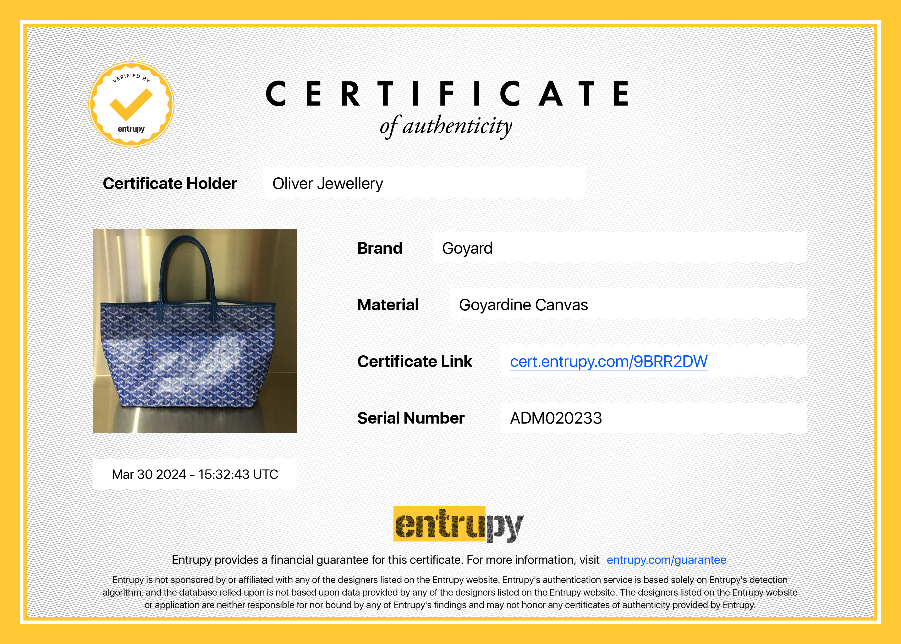 Goyard 2023 Blue Monogram Canvas Saint Louis Tote PM w/ Pouch