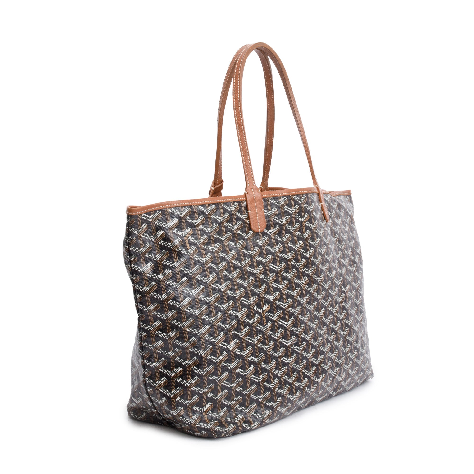 Goyard 2023 Brown Monogram Canvas Saint Louis Tote PM w/ Pouch
