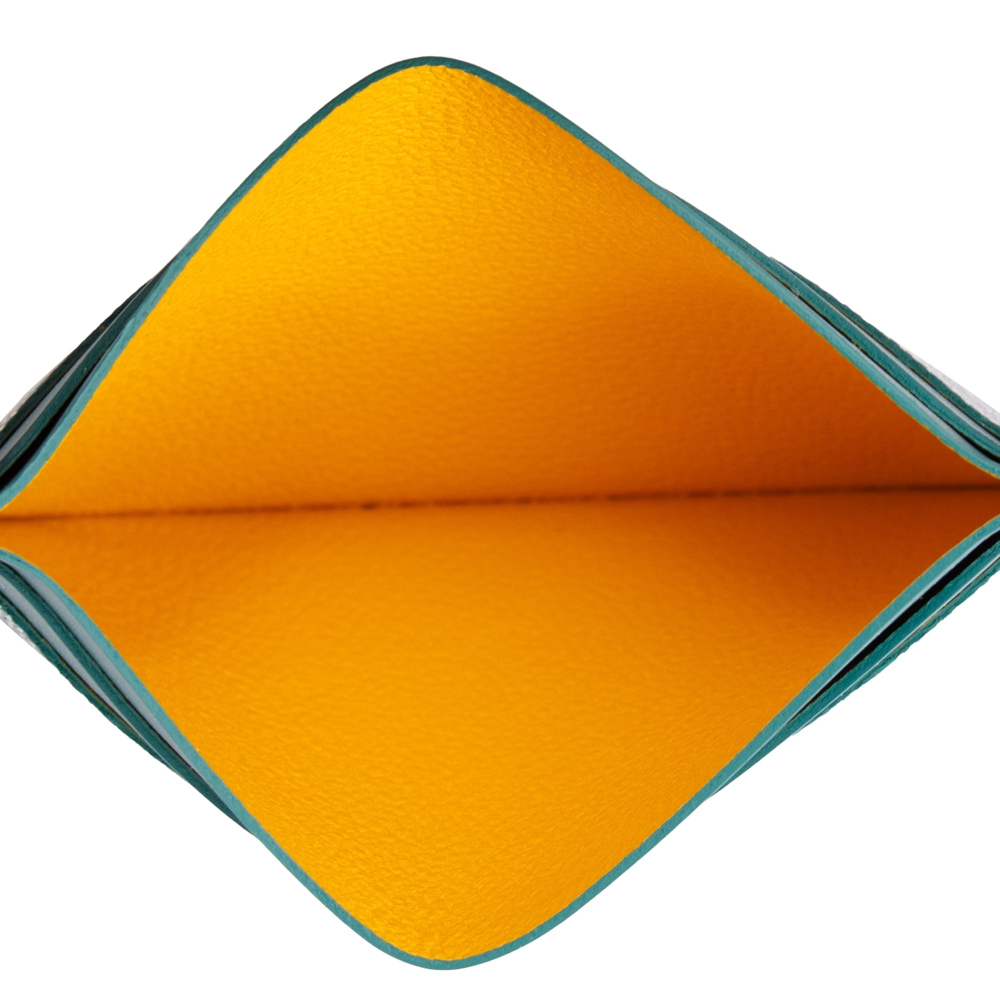 Goyard 2023 Green Leather & Coated Canvas Saint Sulpice Card Holder w/ Box