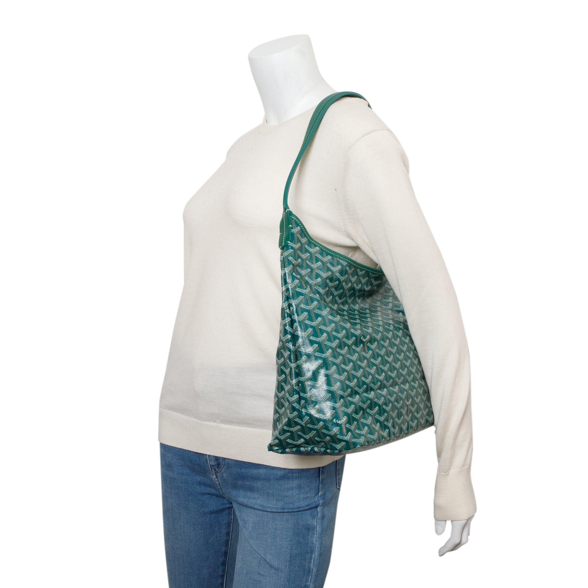 Goyard 2023 Green Monogram Canvas Boheme Hobo Bag