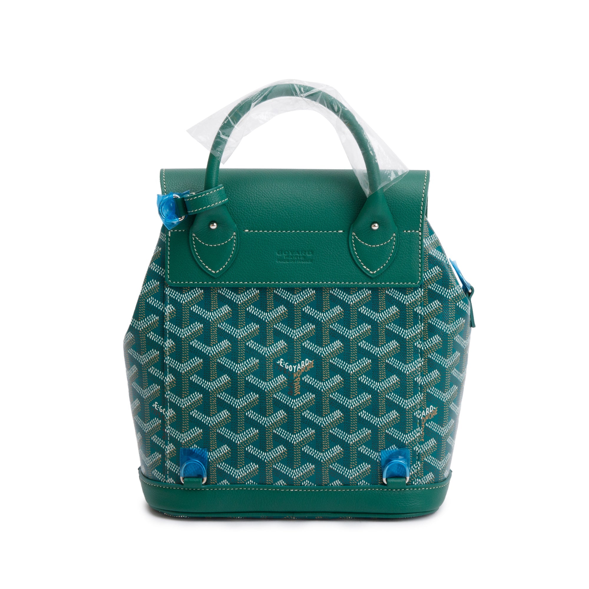 Goyard 2023 Green Monogram Canvas Calfskin Alpin Mini Backpack