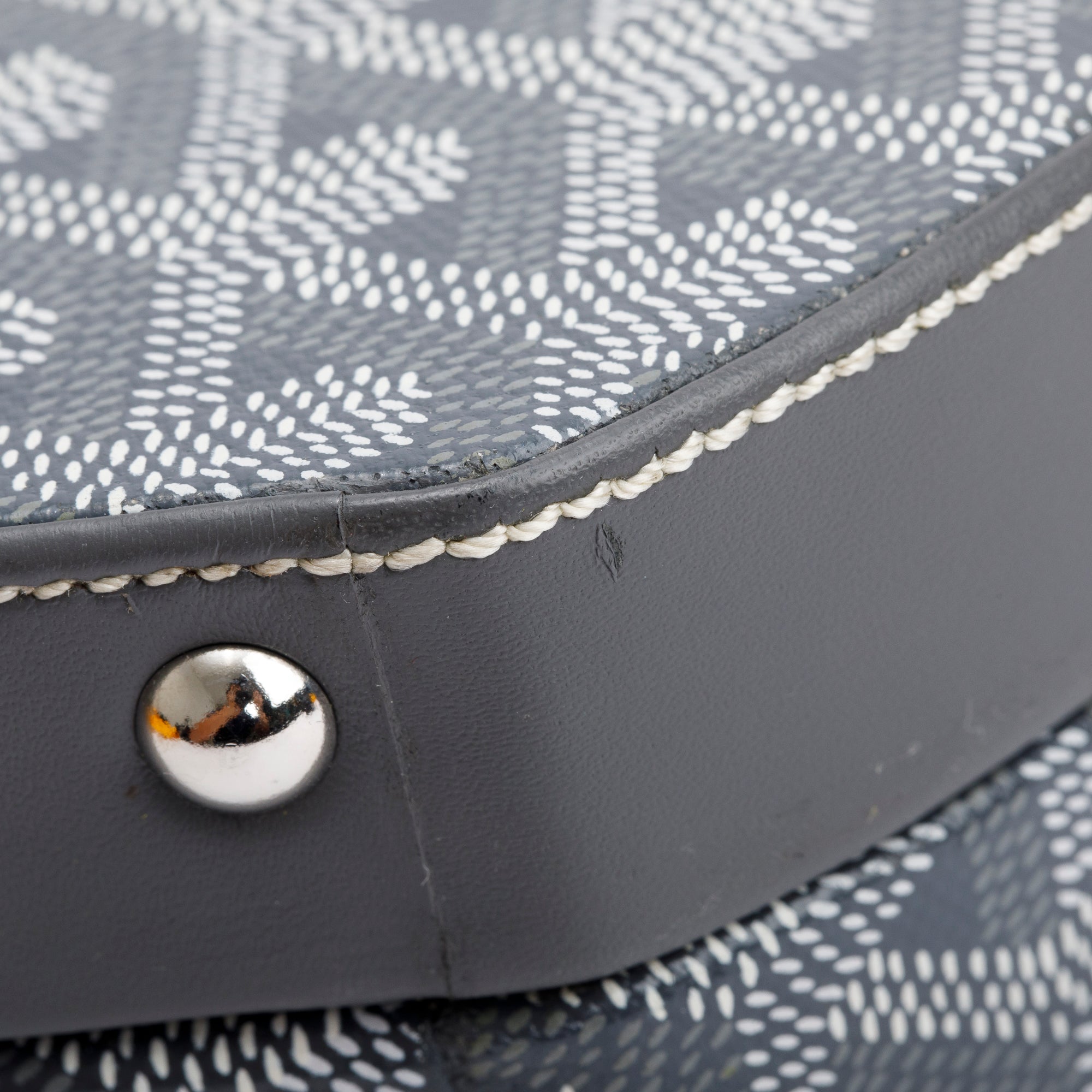 Goyard 2023 Grey Monogram Canvas Alto Hatbox Trunk Bag w/ Strap
