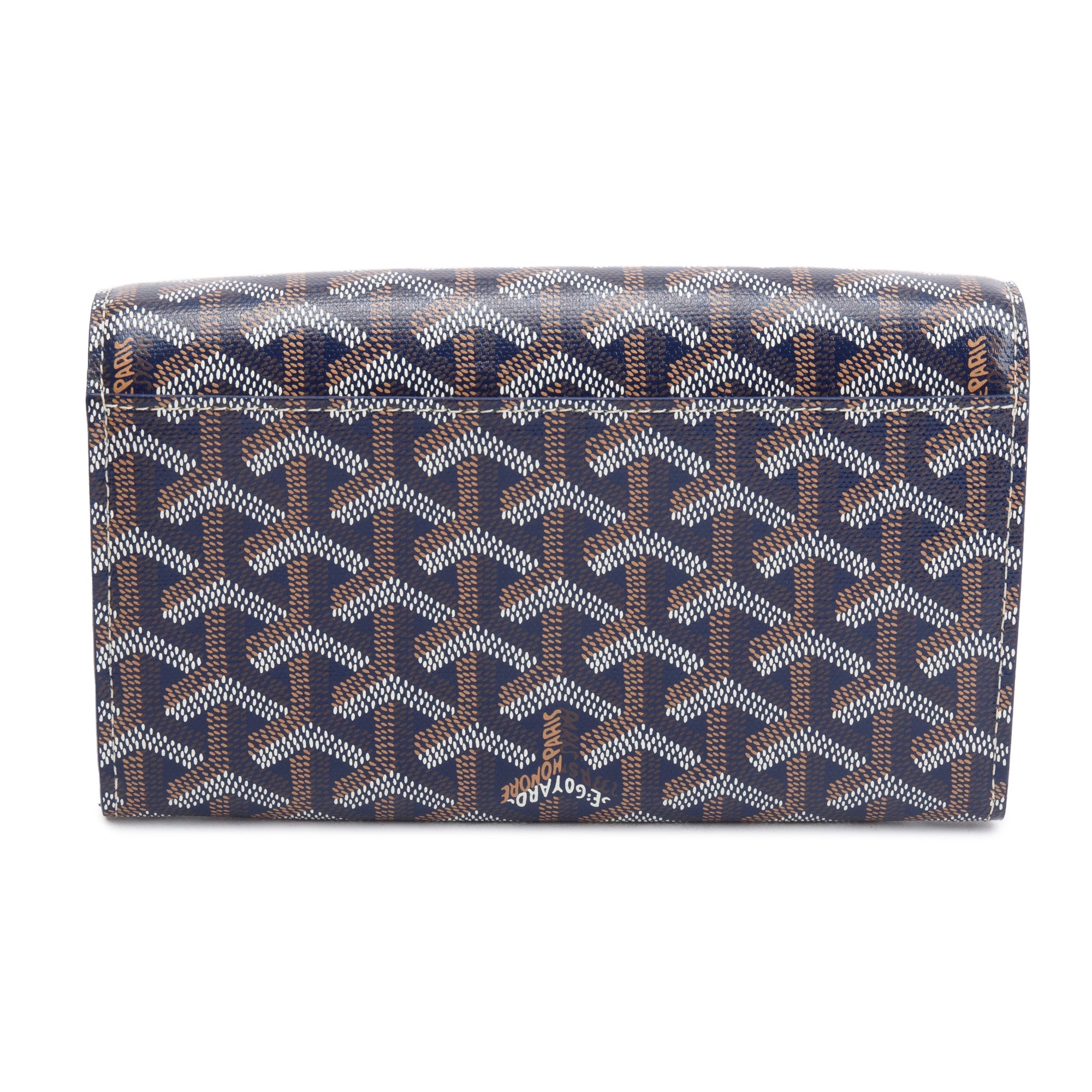 Goyard 2024 Blue Monogram Canvas Varenne Wallet Crossbody Bag