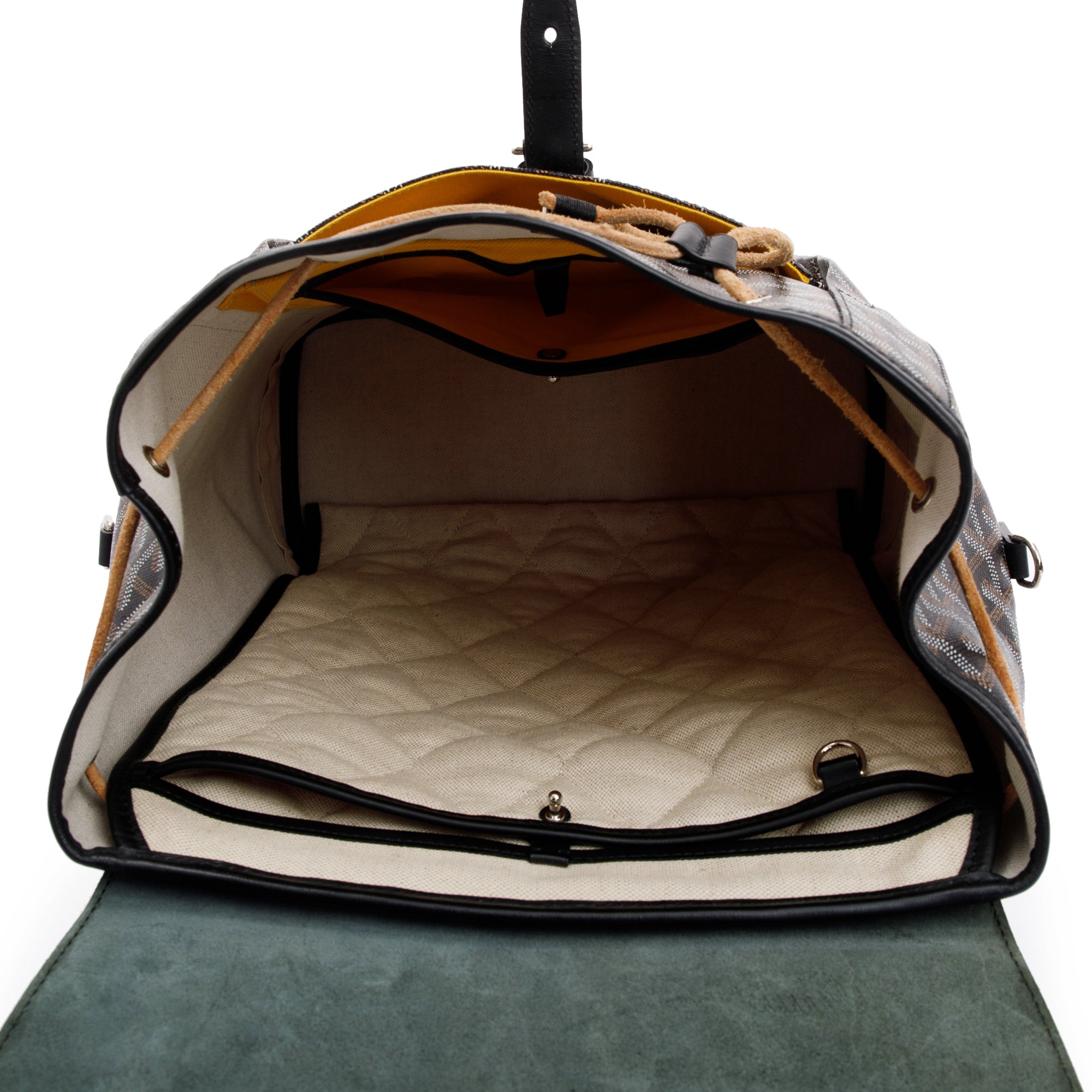 Goyard Black Goyardine Calfskin Alpin Backpack MM