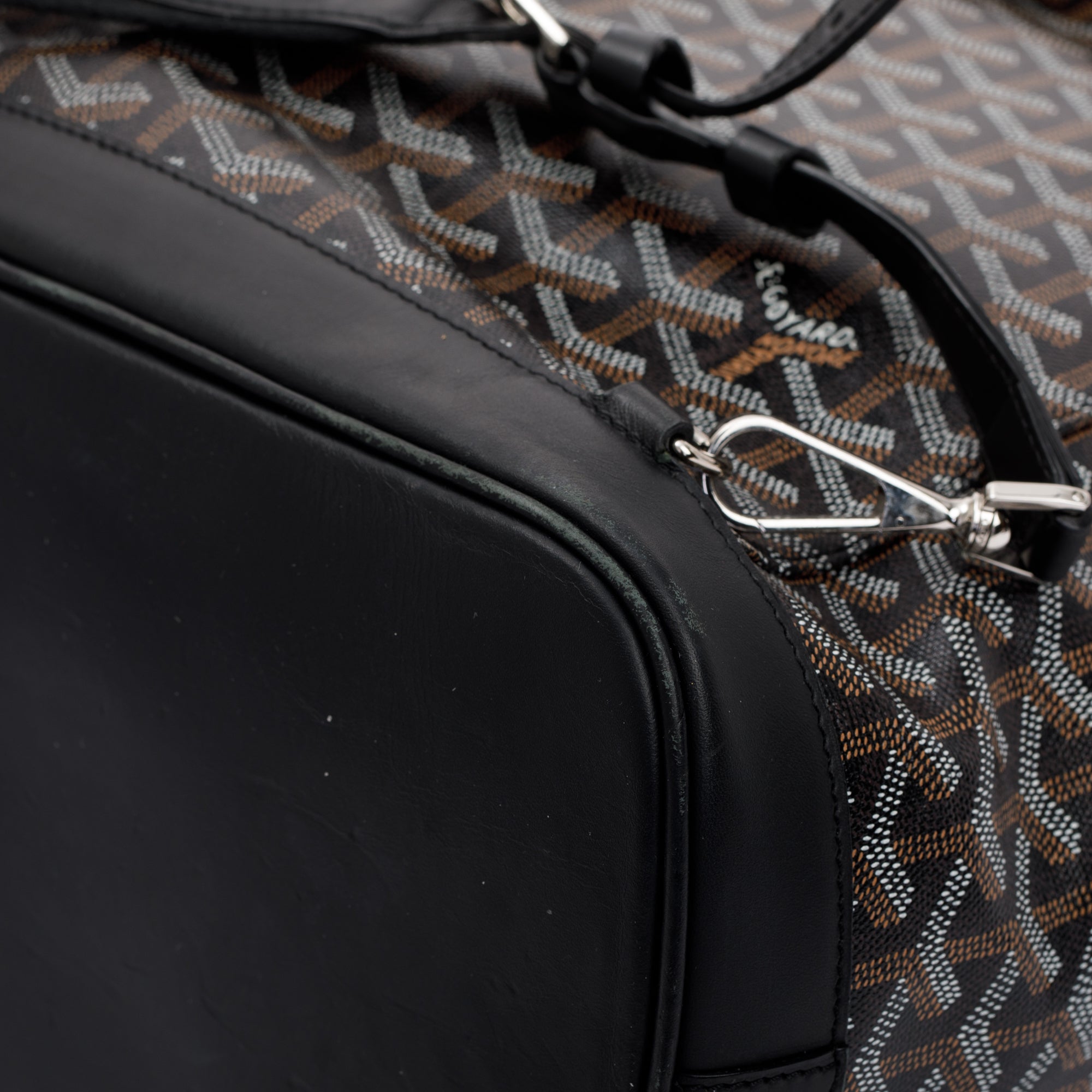 Goyard Black Goyardine Calfskin Alpin Backpack MM