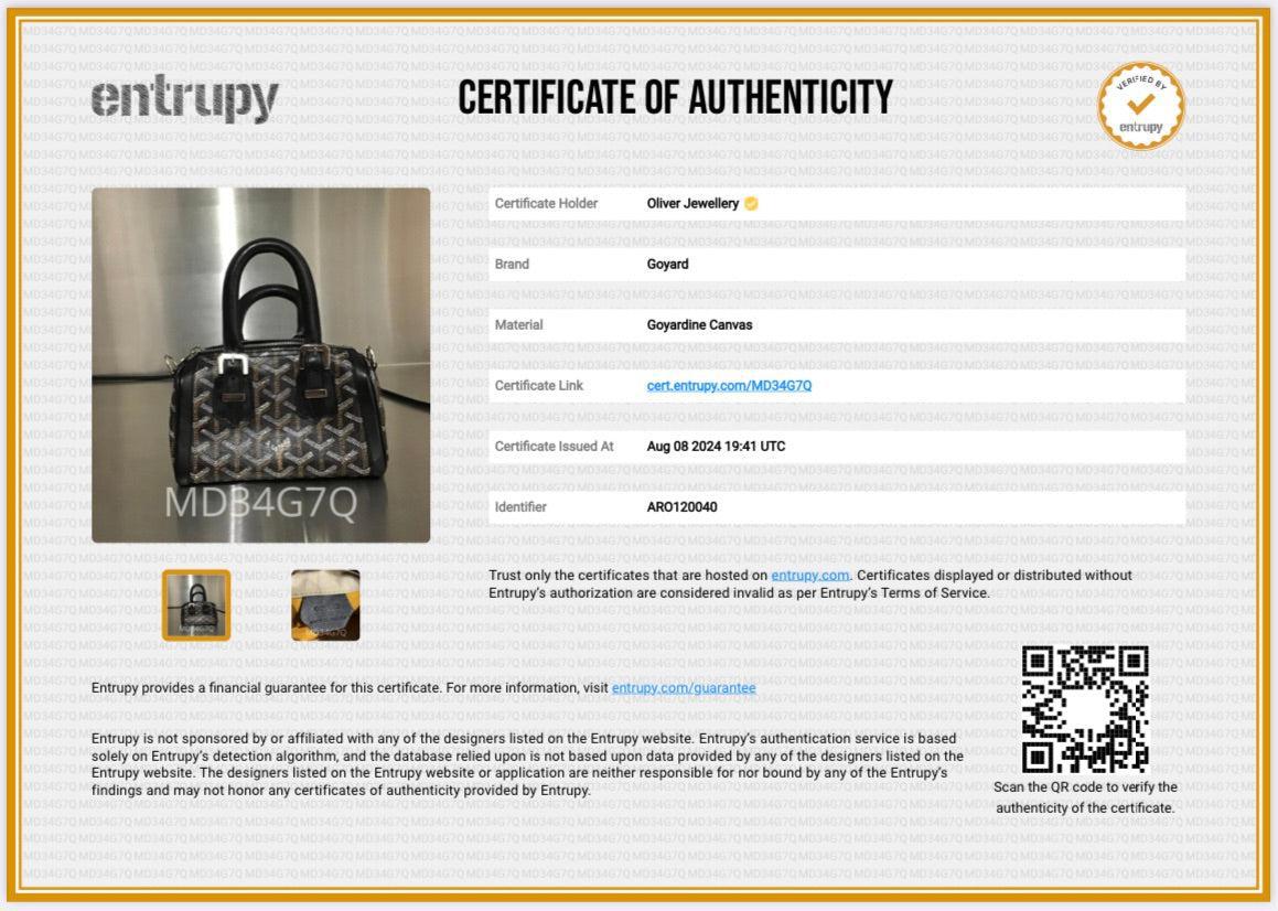 Goyard Black Leather & Monogram Canvas Mini Croisiere Crossbody Bag