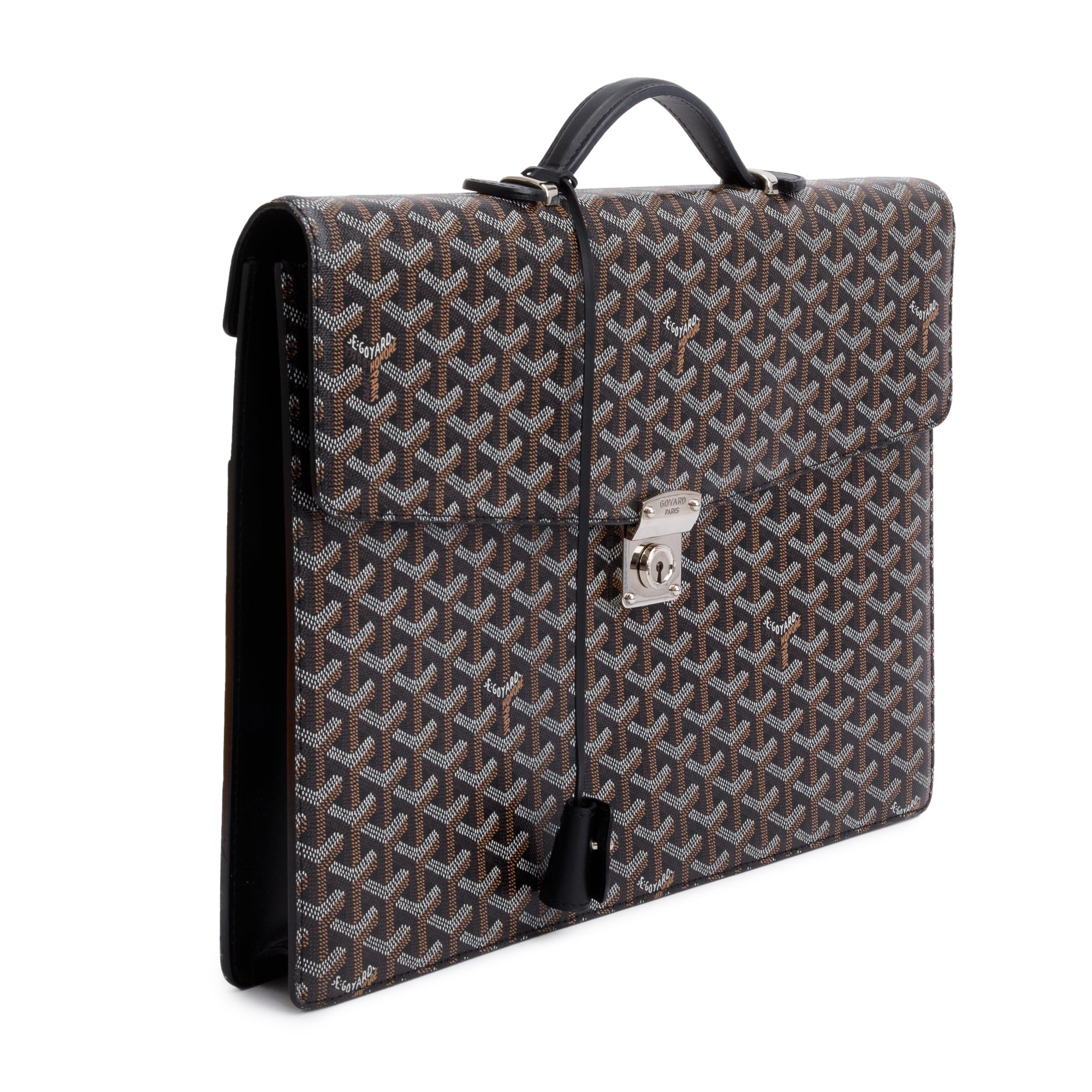 Goyard Black Monogram Canvas Chypre Deux Soufflets Briefcase