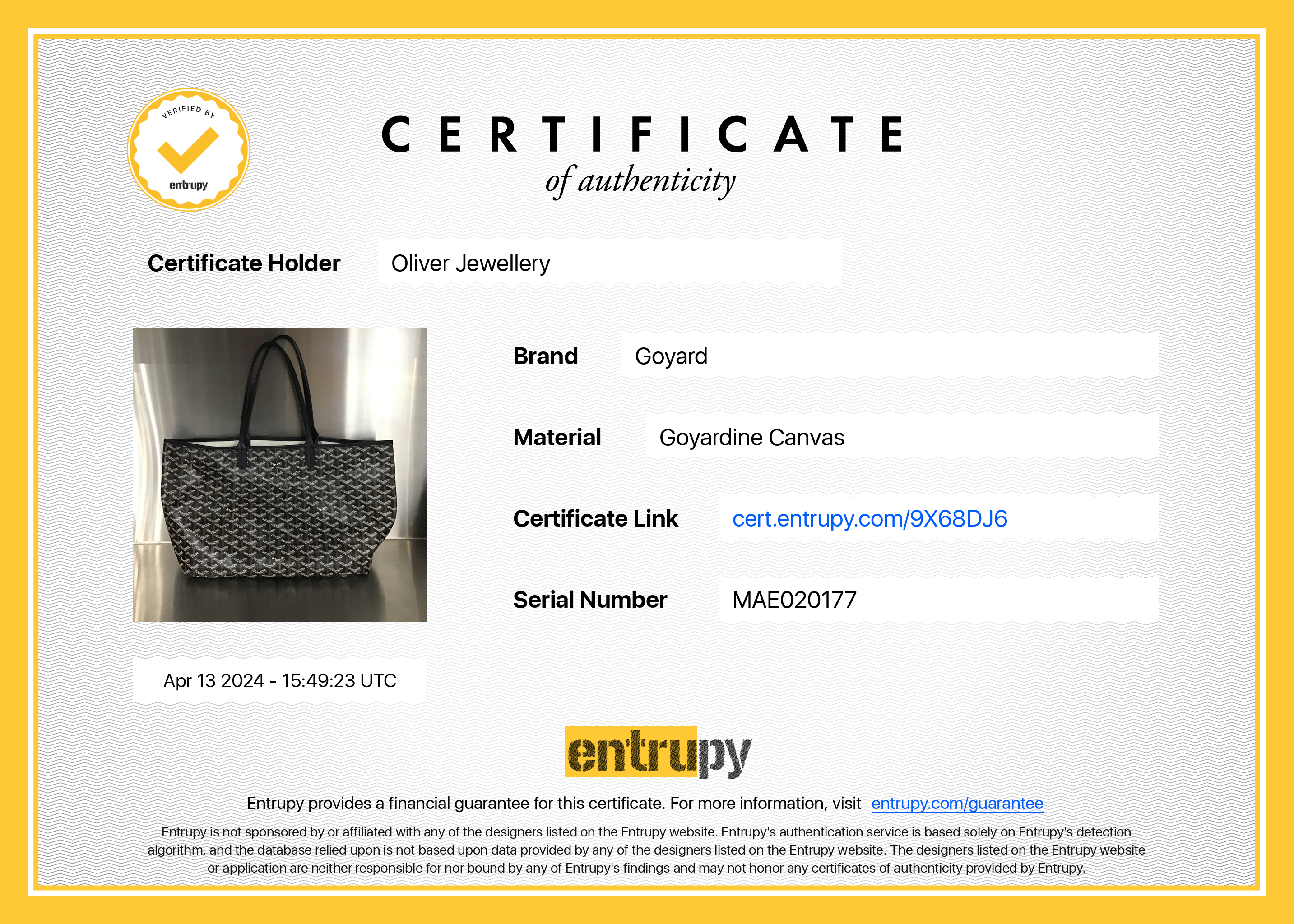 Goyard Black Monogram Canvas Saint Louis Tote PM w/ Pouch