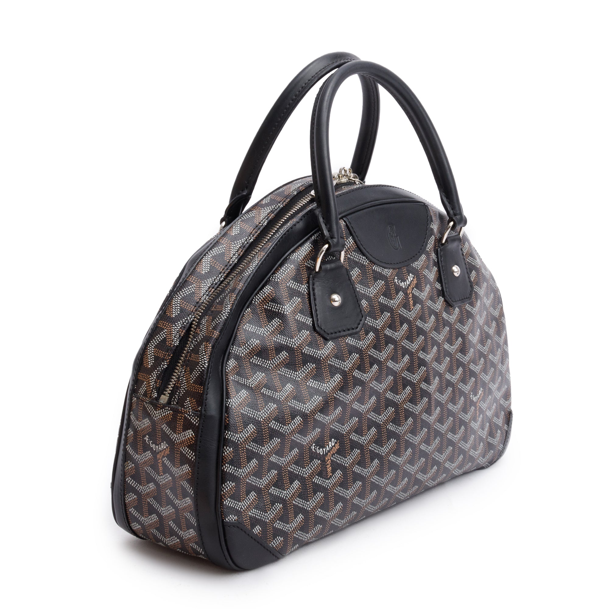 Goyard Black Monogram Coated Canvas St. Jeanne MM