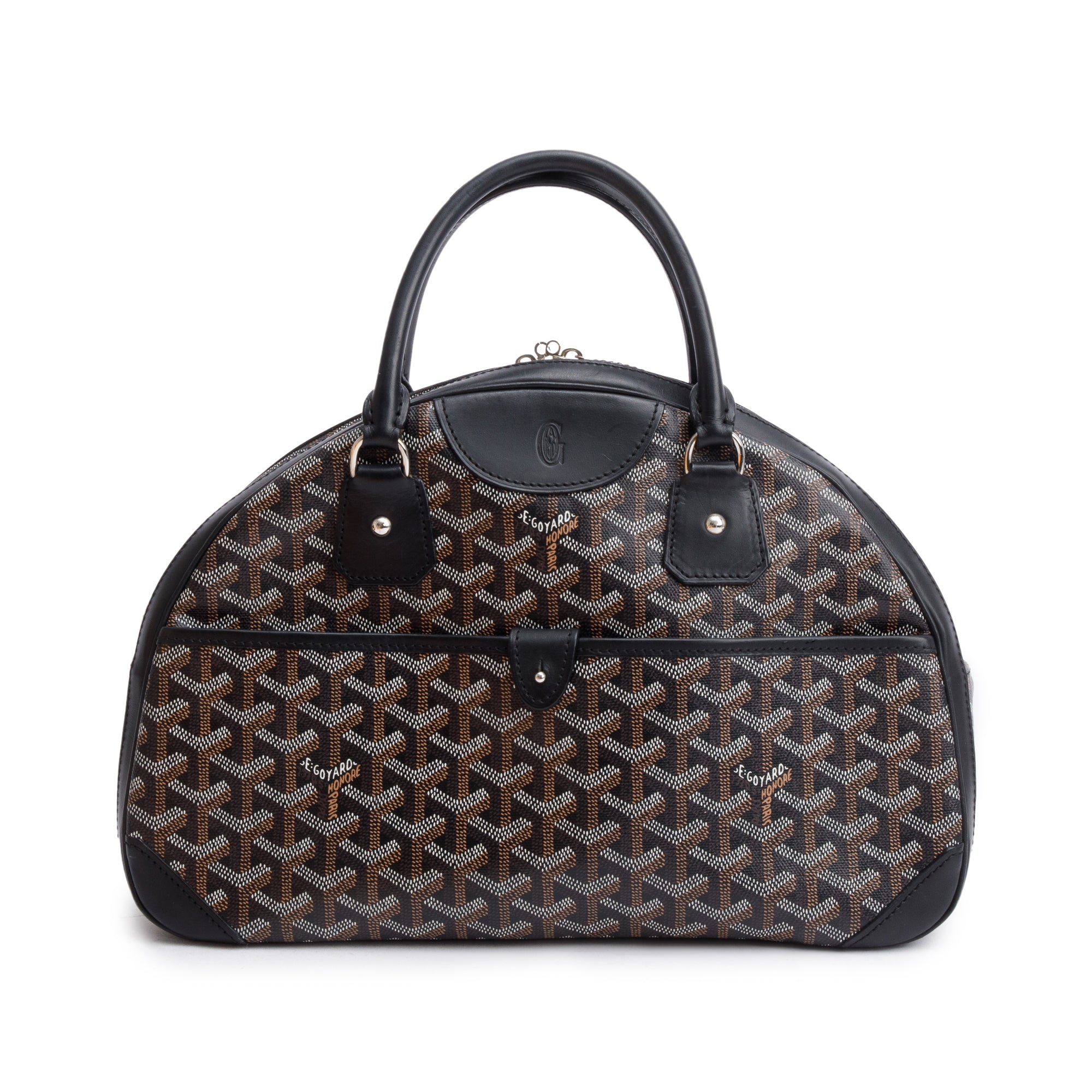 Goyard Black Monogram Coated Canvas St. Jeanne MM