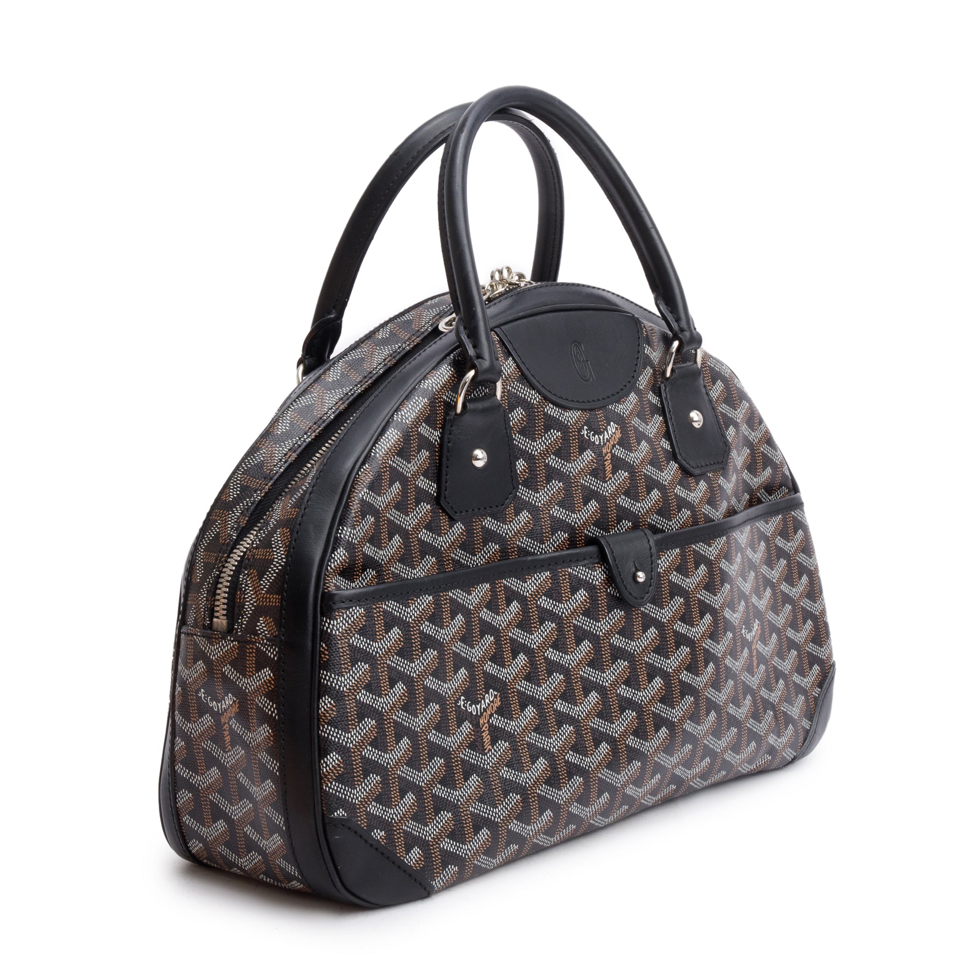 Goyard Black Monogram Coated Canvas St. Jeanne MM