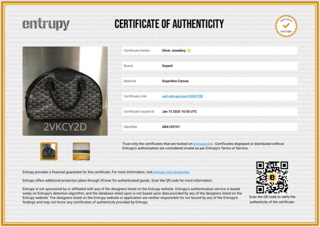 Goyard Black Monogram Coated Canvas St. Jeanne MM