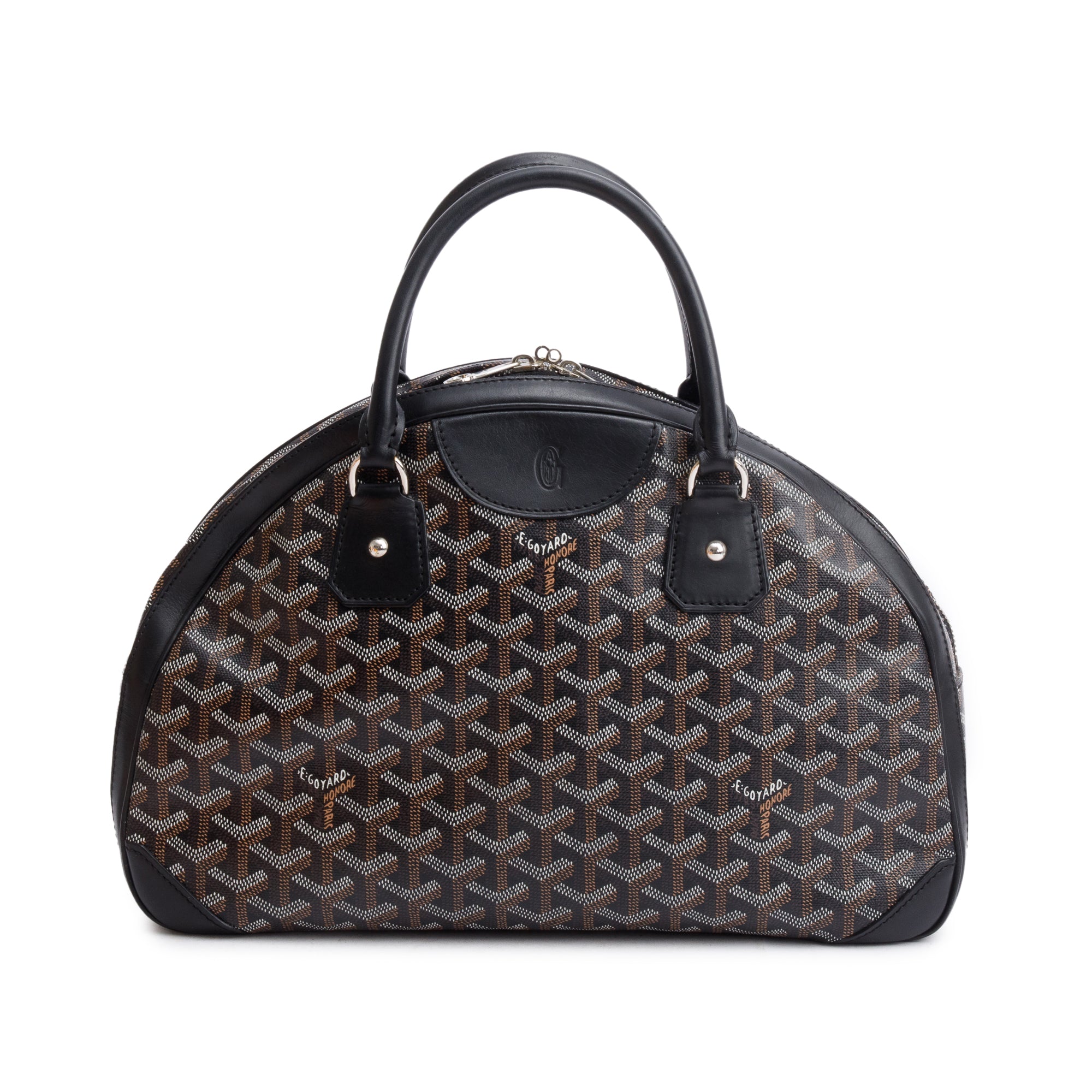 Goyard Black Monogram Coated Canvas St. Jeanne MM