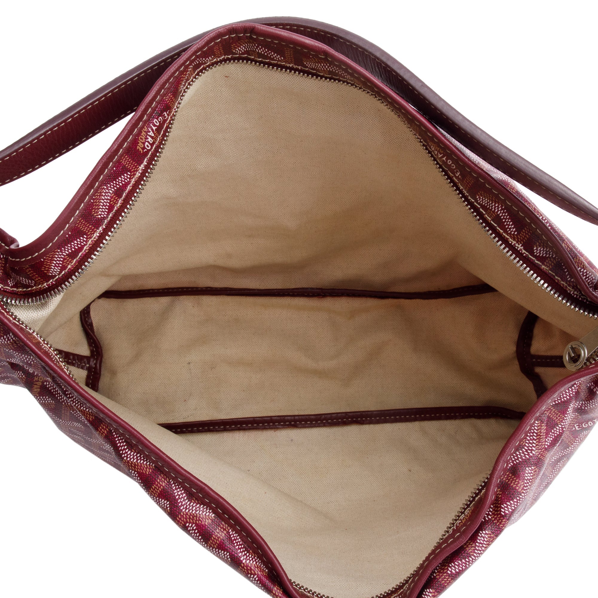 Goyard Burgundy Monogram Canvas Fidji Hobo