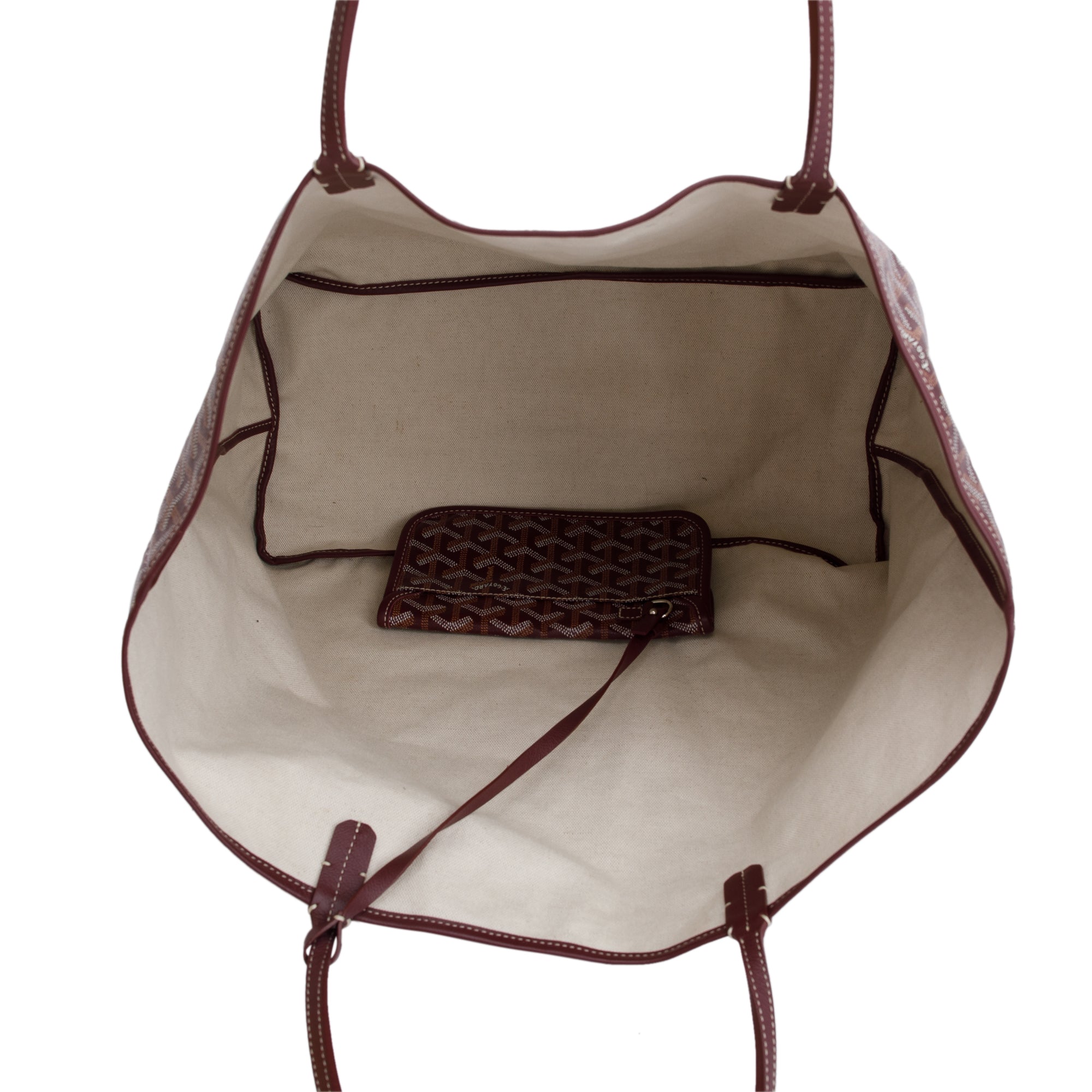 Goyard Burgundy Monogram Canvas Saint Louis Tote GM w/ Pouch