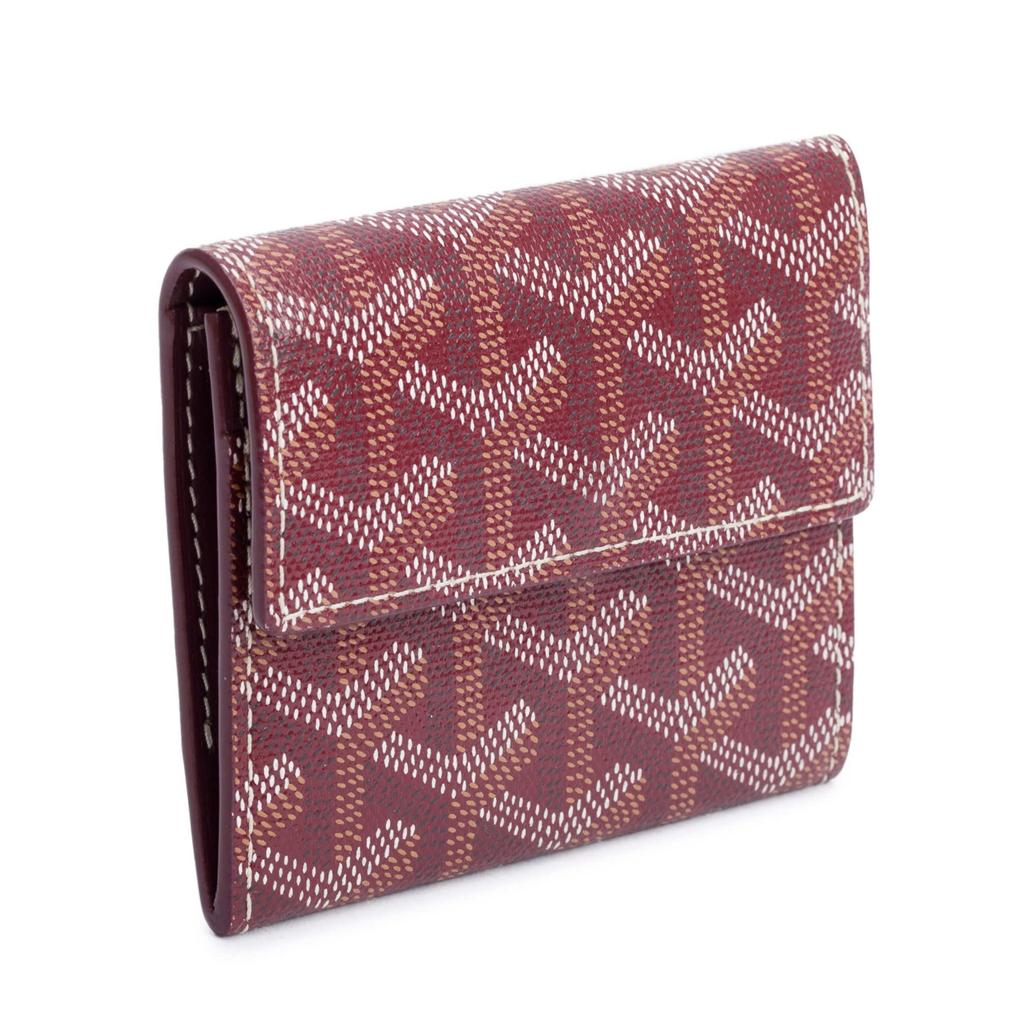 Goyard Burgundy Monogram Coated Canvas Marigny Compact Wallet