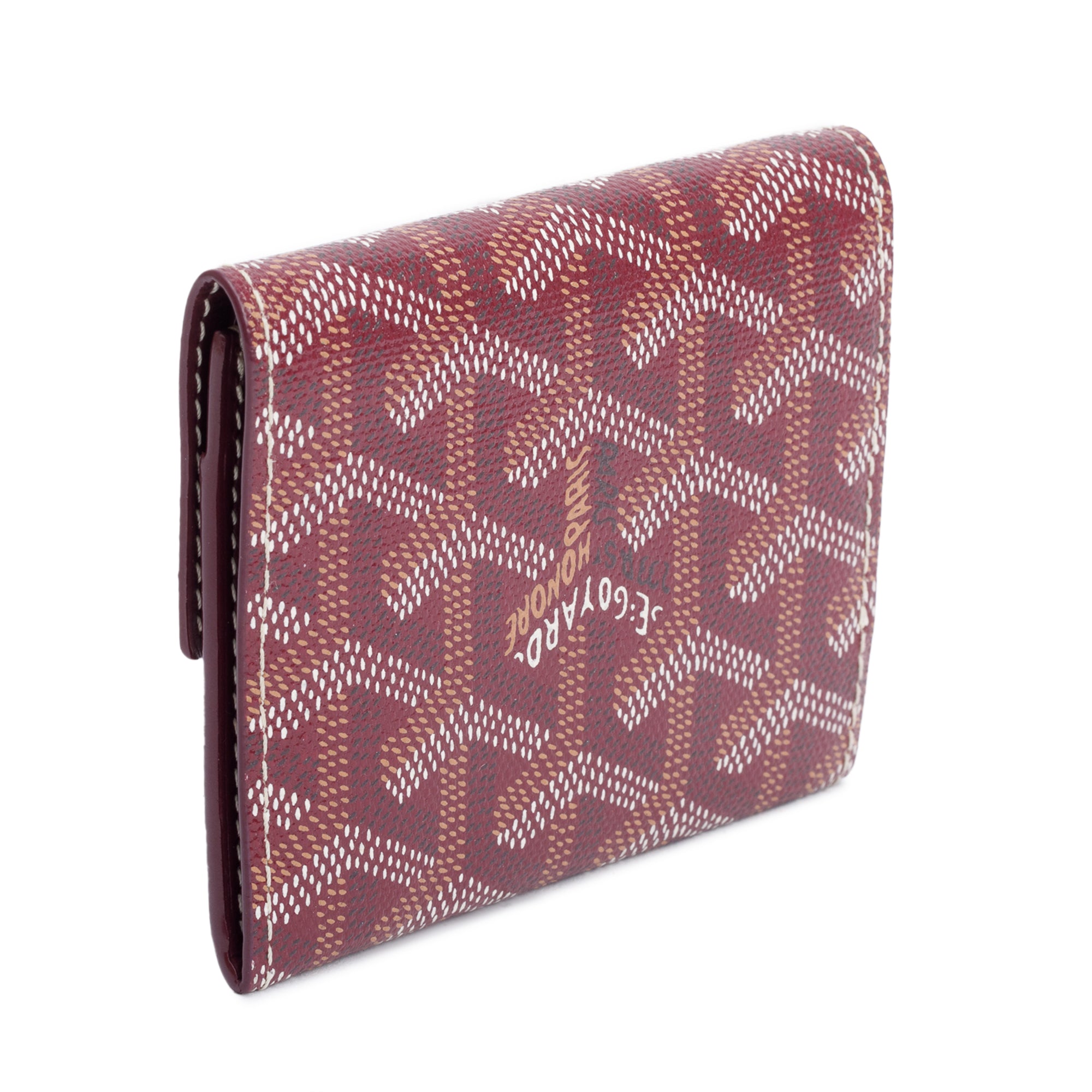 Goyard Burgundy Monogram Coated Canvas Marigny Compact Wallet