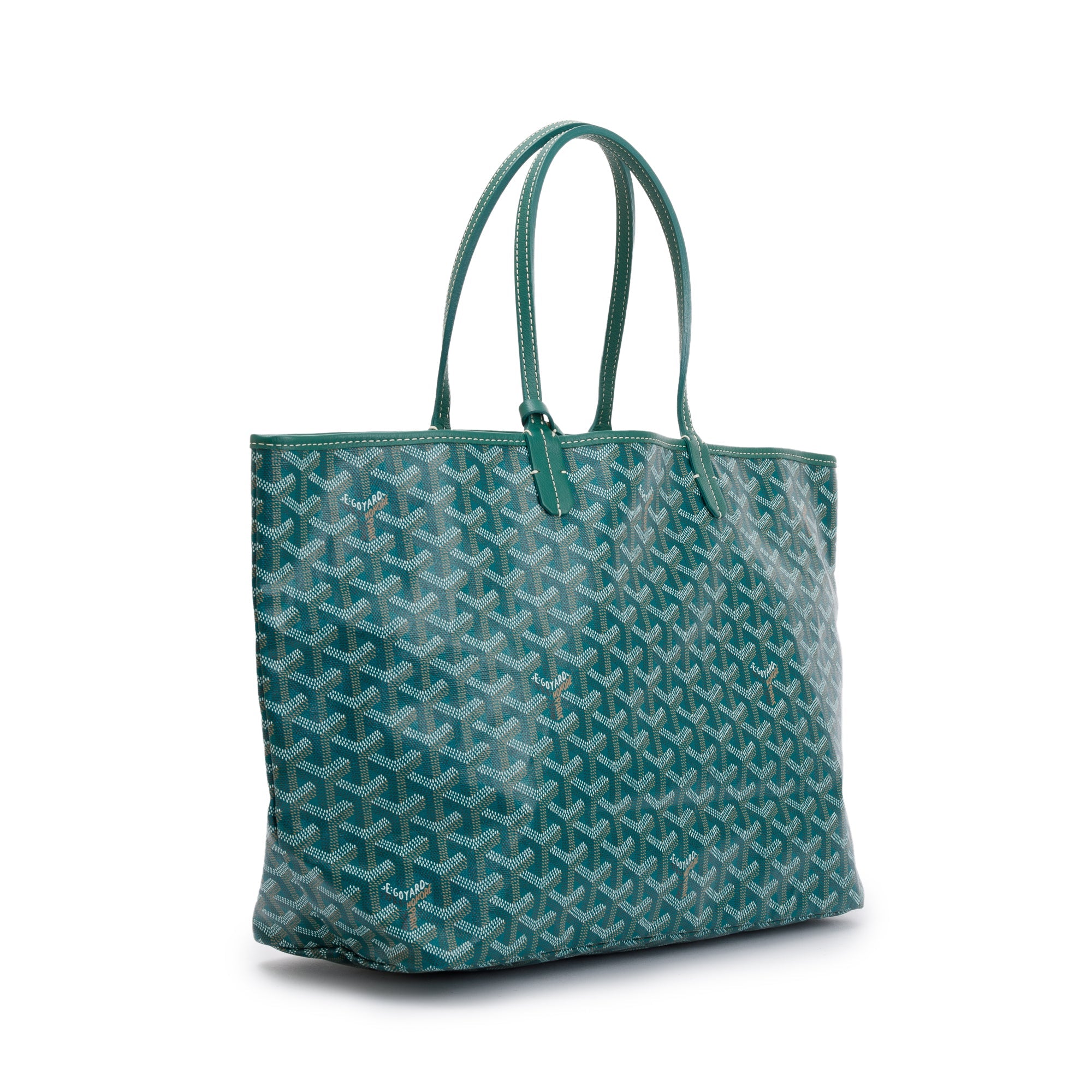 Goyard Green Monogram Canvas Saint Louis Tote PM w/ Pouch & Receipt