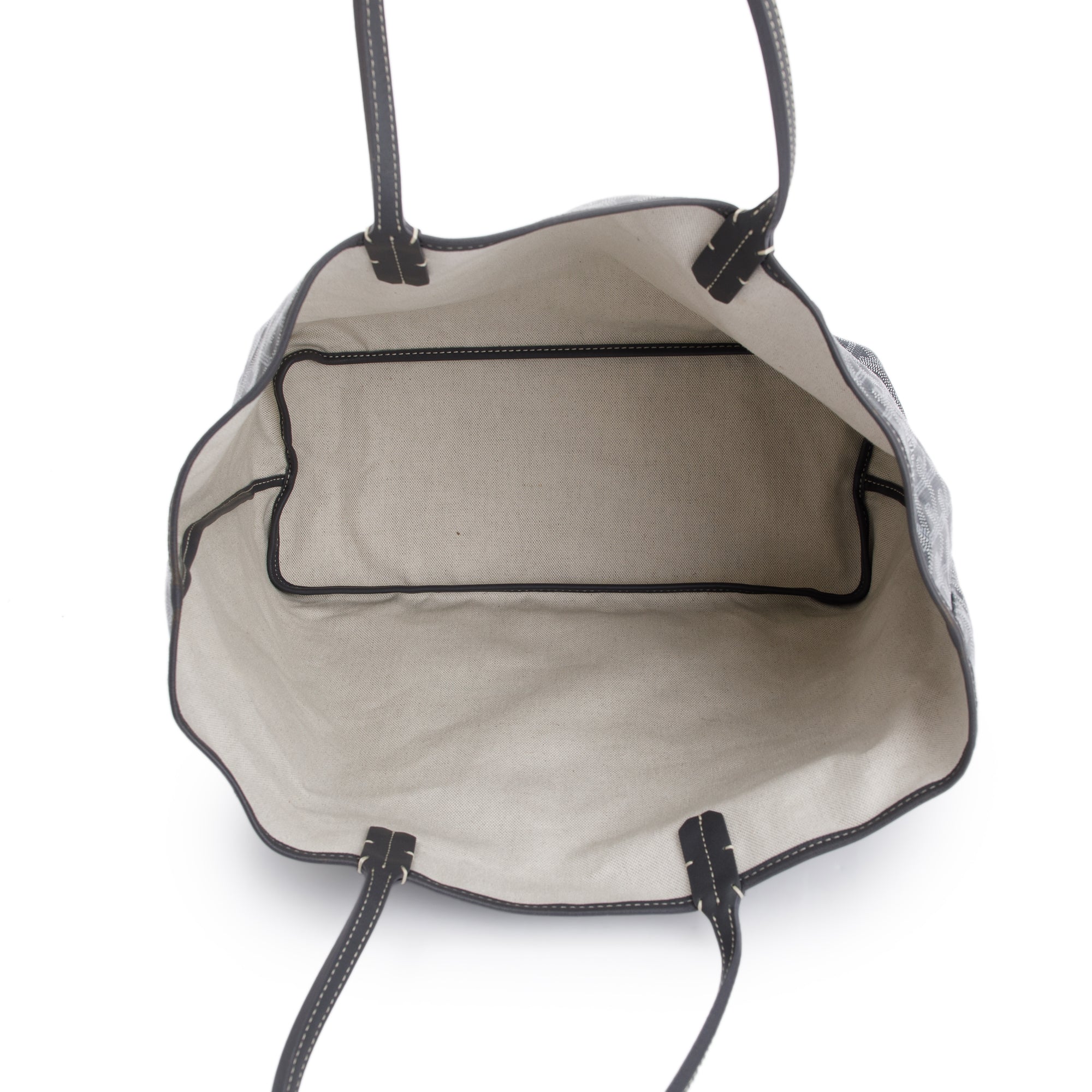 Goyard Grey Goyardine Saint Louis Tote PM w/ Pouch