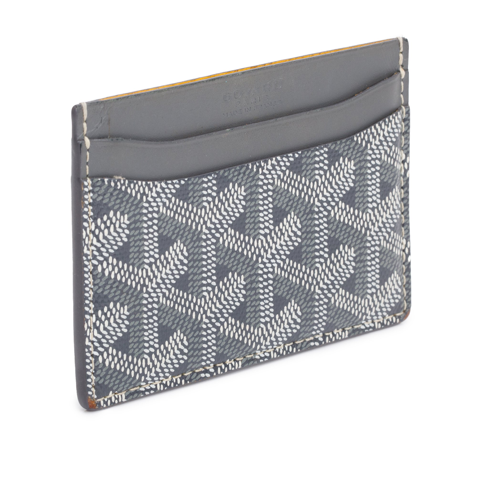 Goyard Grey Leather & Coated Canvas Saint Sulpice Card Holder