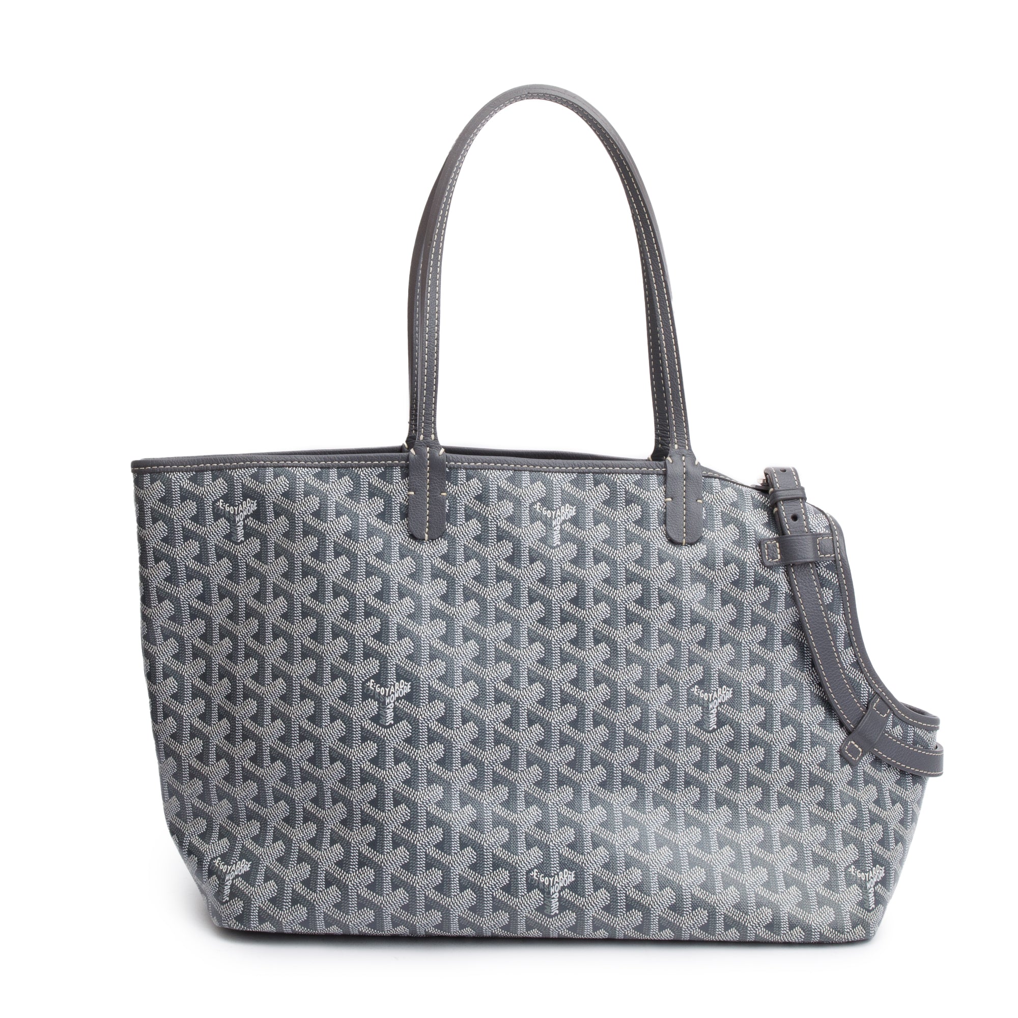Goyard Grey Monogram Canvas Chien Gris Pet Carrier