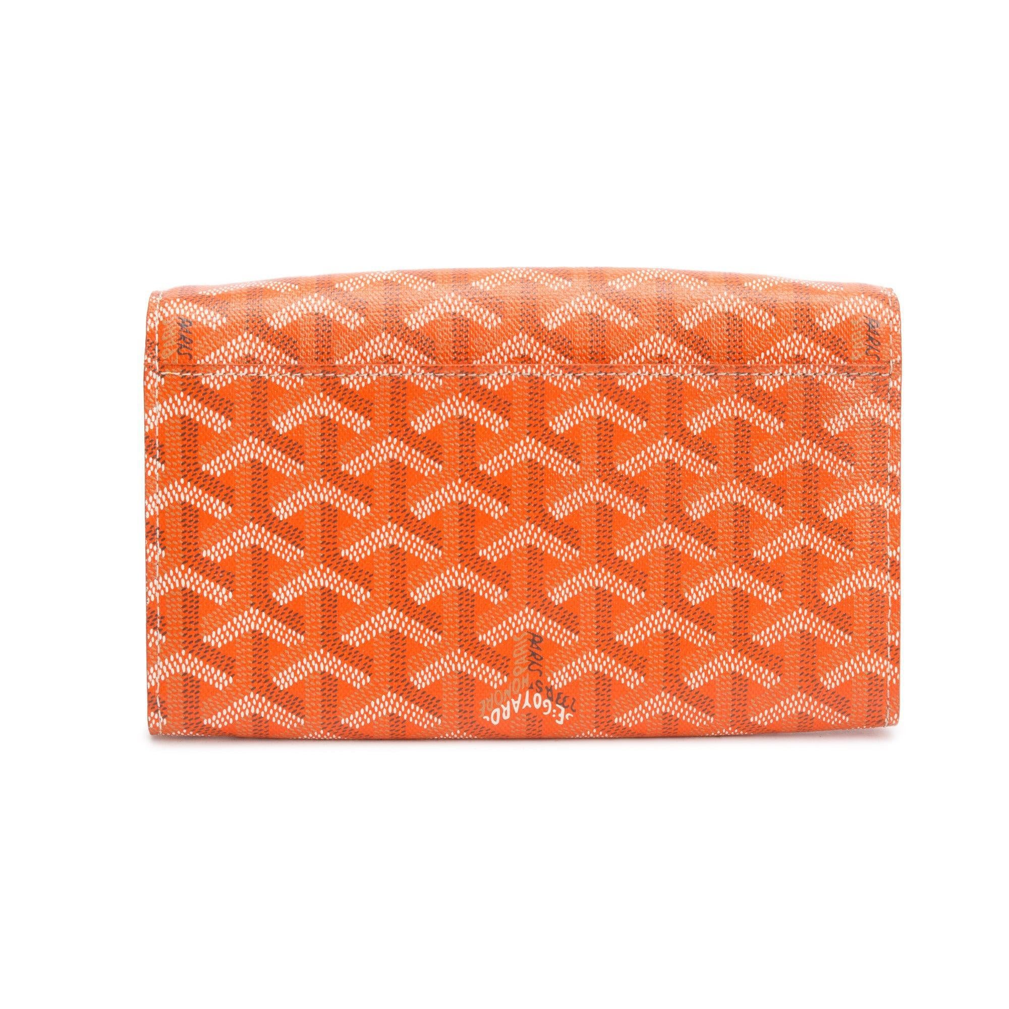 Goyard Orange Goyardine Canvas Varenne Continental Wallet