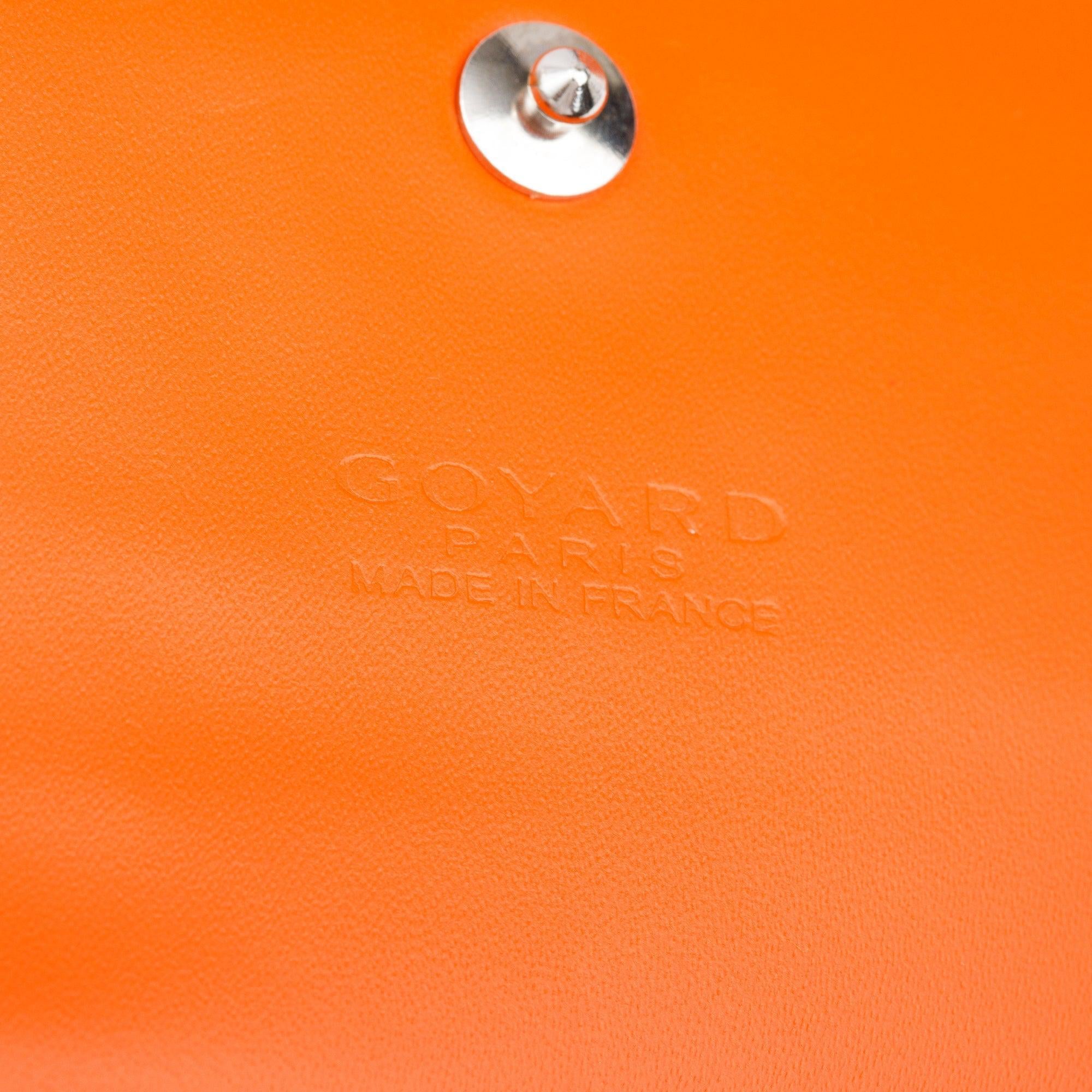 Goyard Orange Goyardine Canvas Varenne Continental Wallet