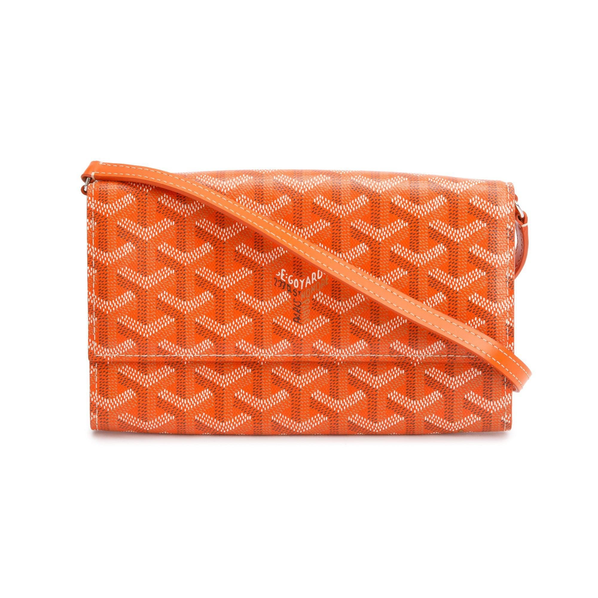 Goyard Orange Goyardine Canvas Varenne Continental Wallet