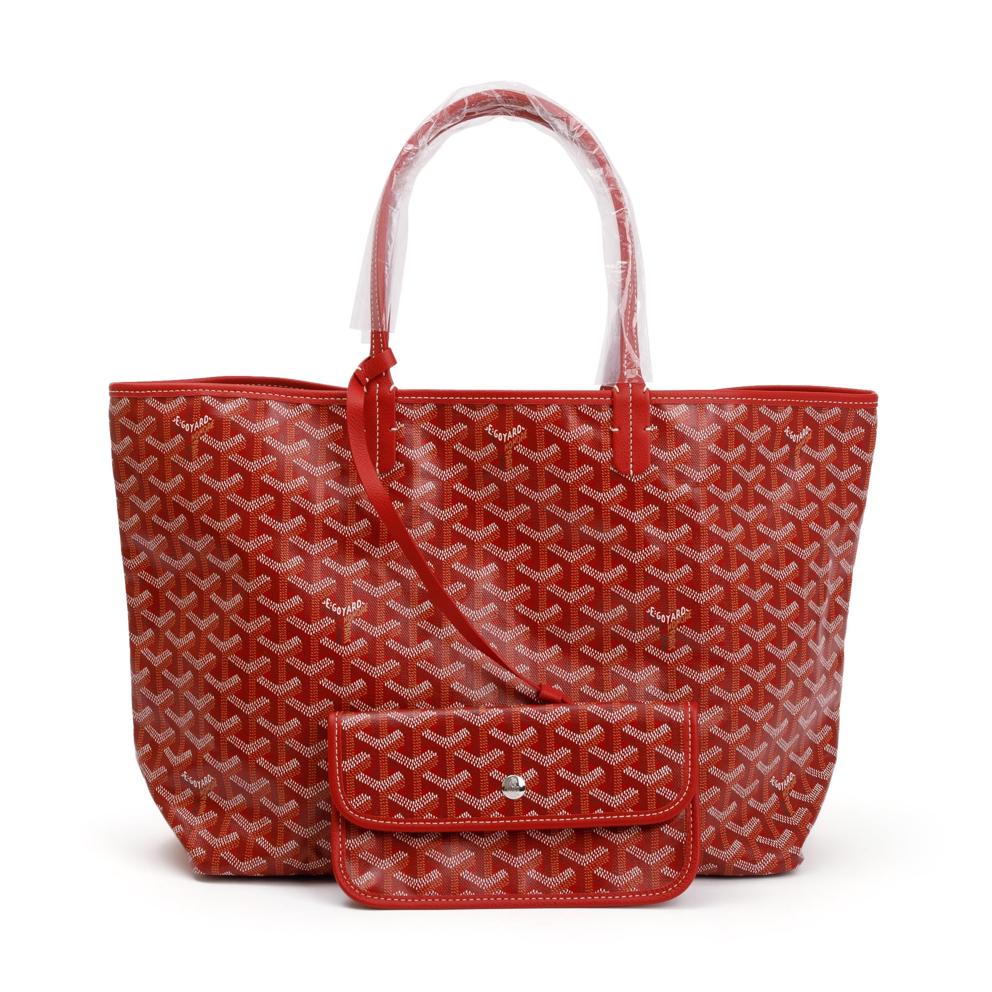 Goyard Red Monogram Canvas Saint Louis Tote PM w/ Pouch