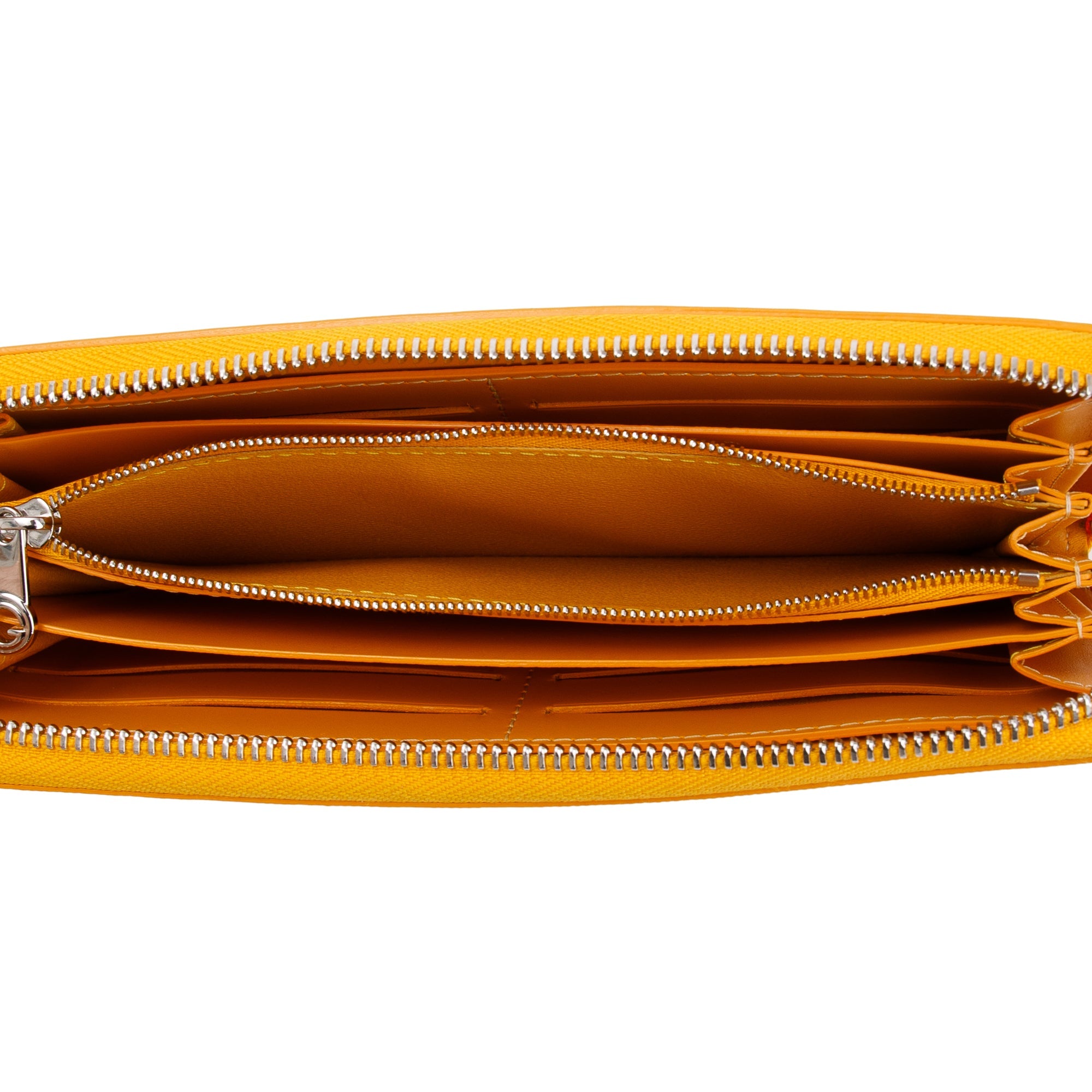 Goyard Yellow Goyardine Matignon GM Zippy Wallet w/ Box