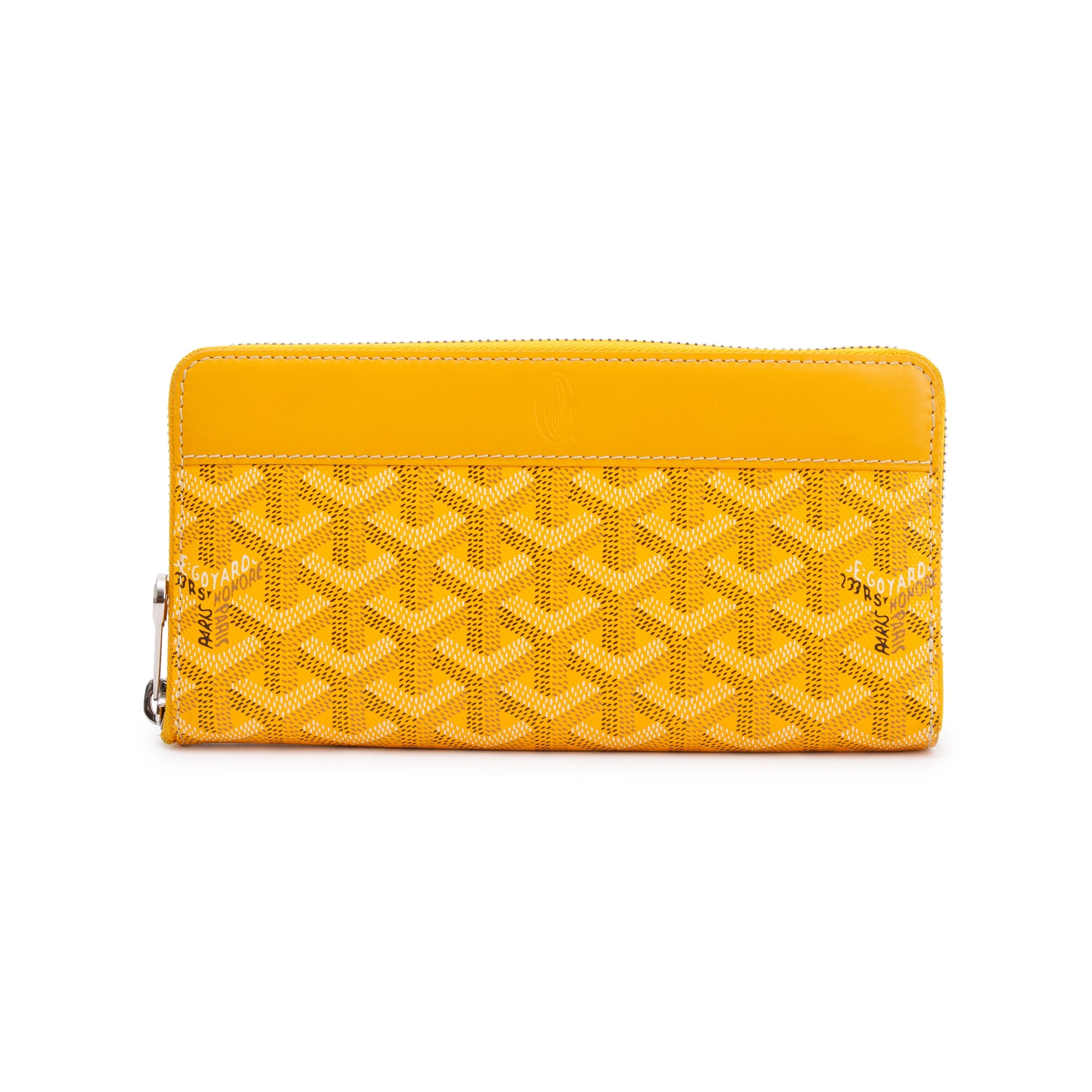 Goyard Yellow Goyardine Matignon GM Zippy Wallet w/ Box